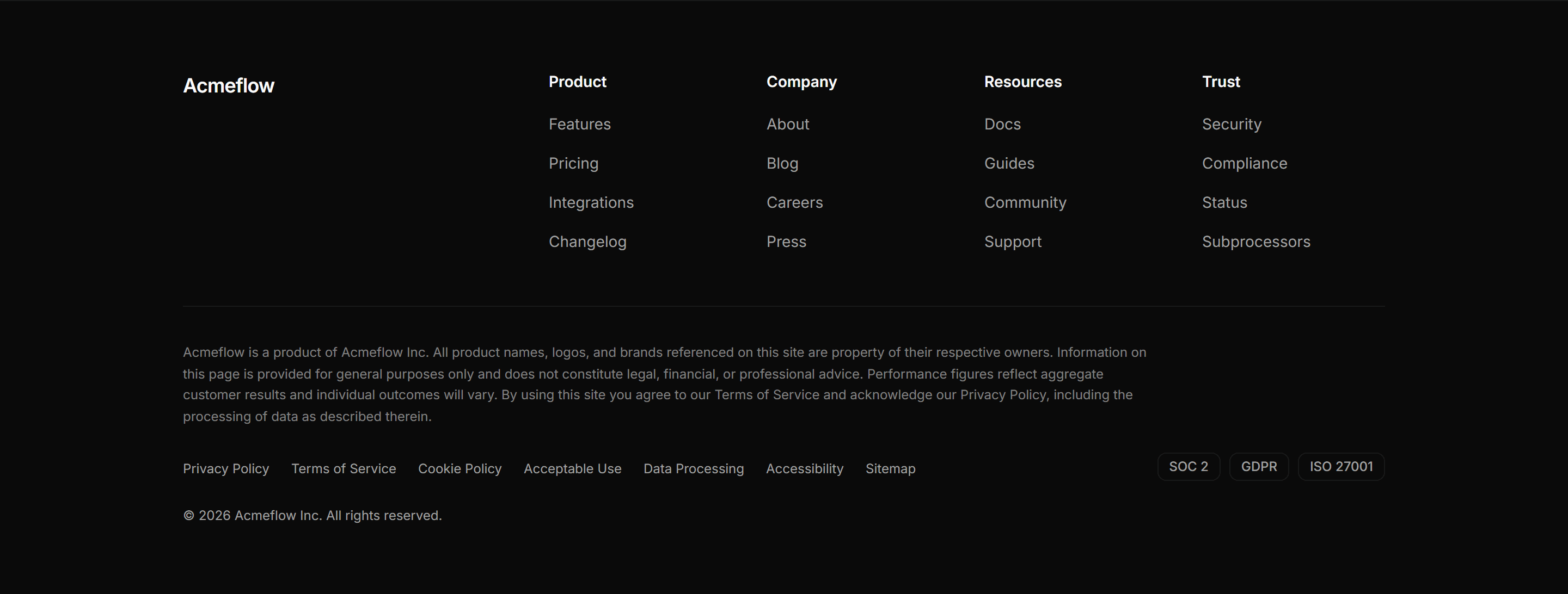 Marketing Footer: Legal Heavy
