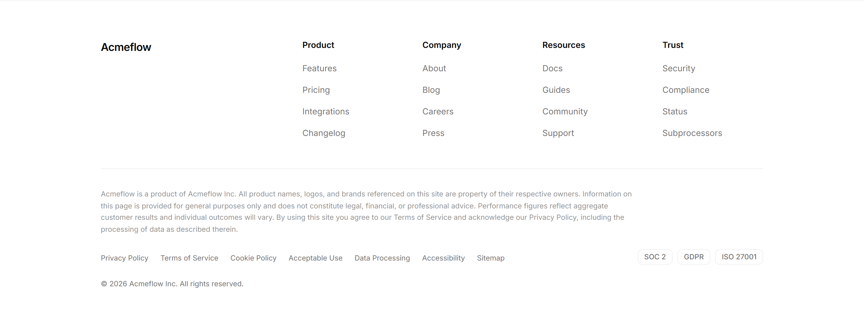 Marketing Footer: Legal Heavy