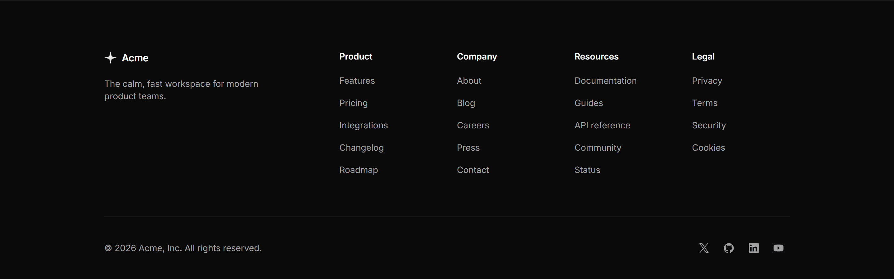 Marketing Footer: Mega Footer