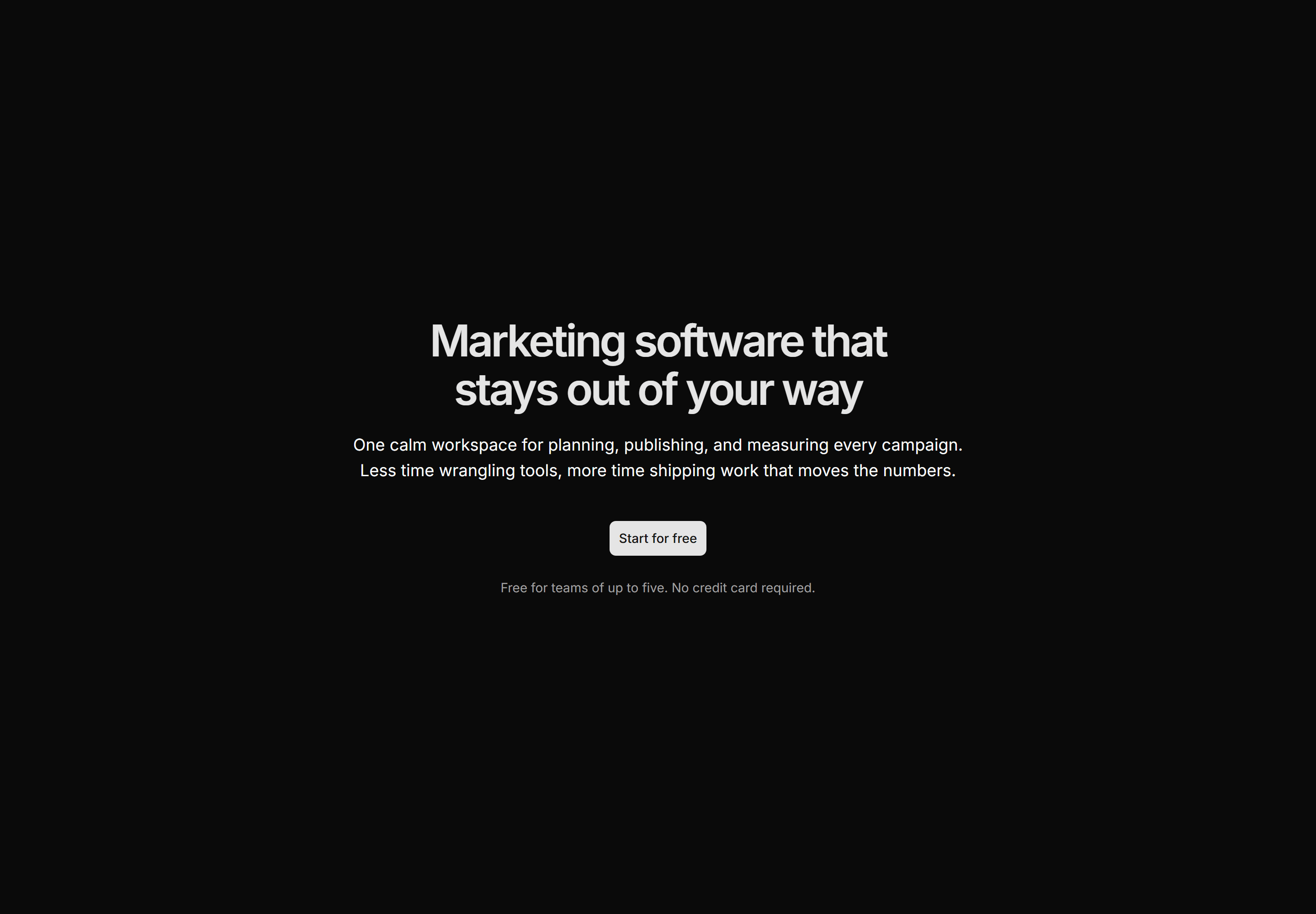 Marketing Hero: Centered Minimal