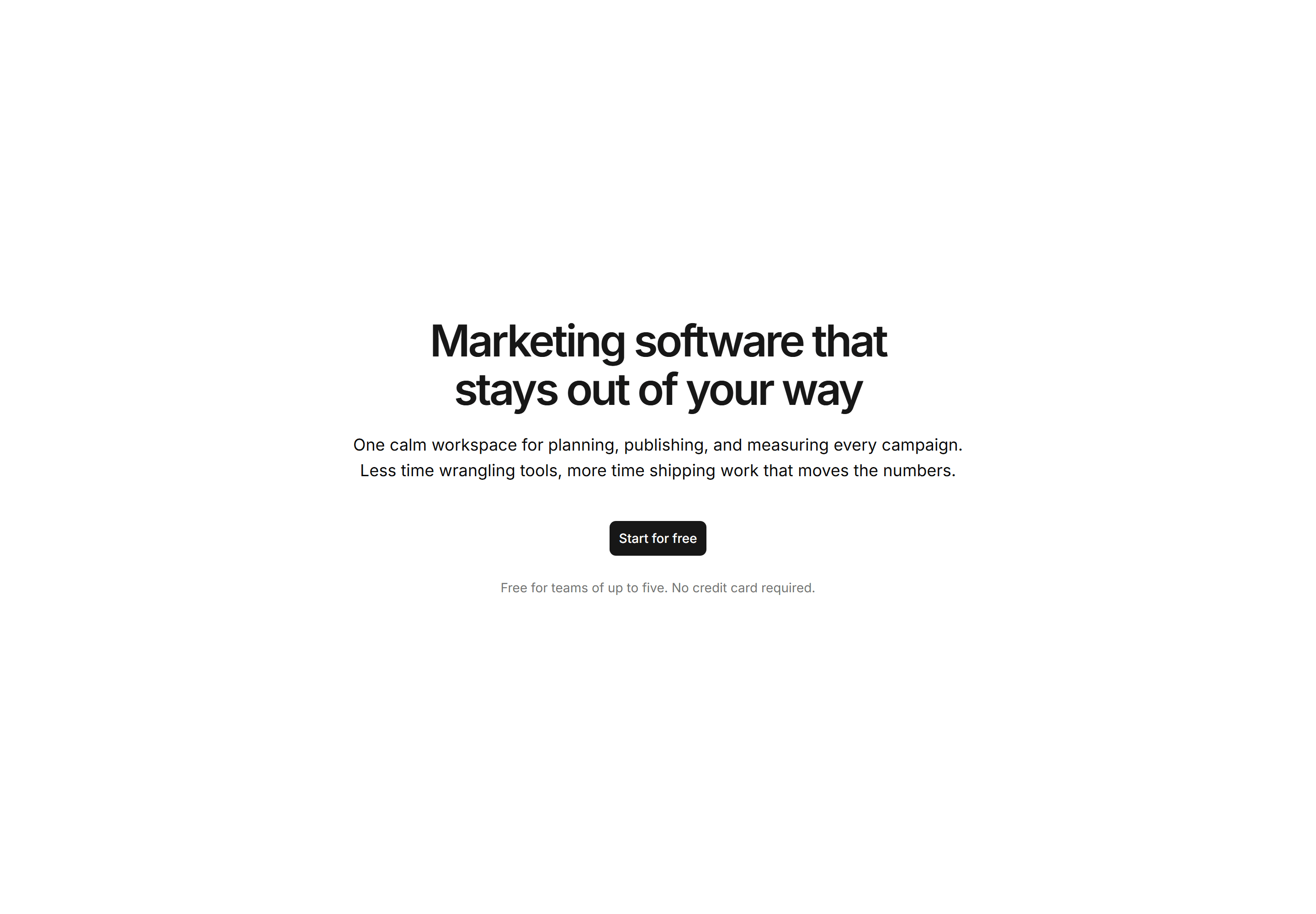 Marketing Hero: Centered Minimal