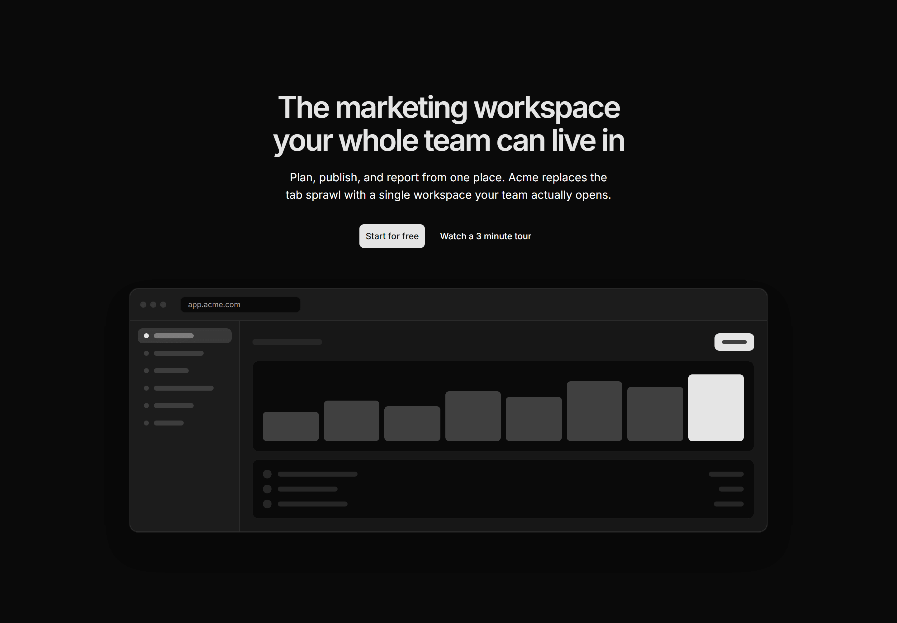 Marketing Hero: Centered With Browser Mockup