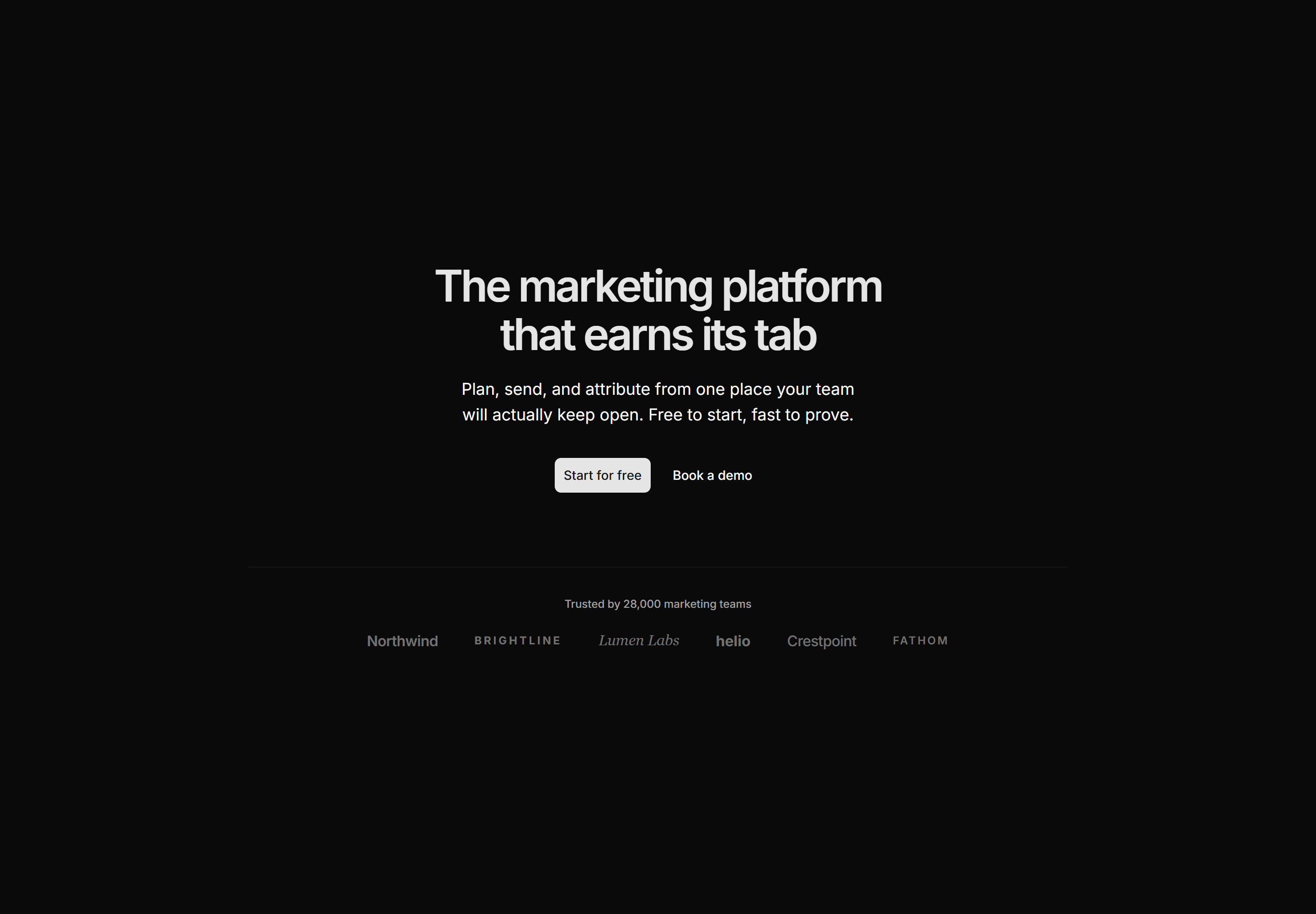 Marketing Hero: Centered With Logo Strip