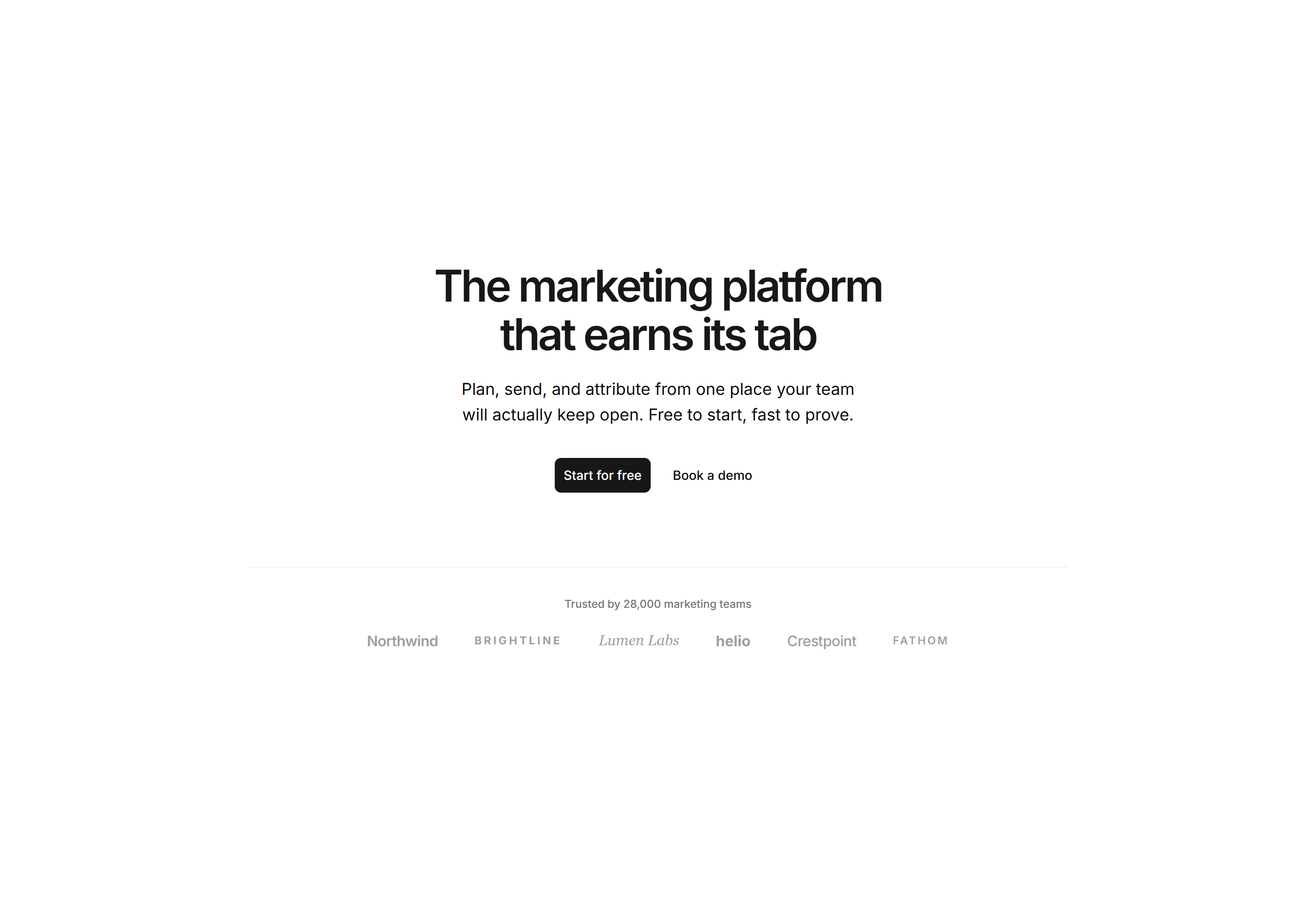 Marketing Hero: Centered With Logo Strip