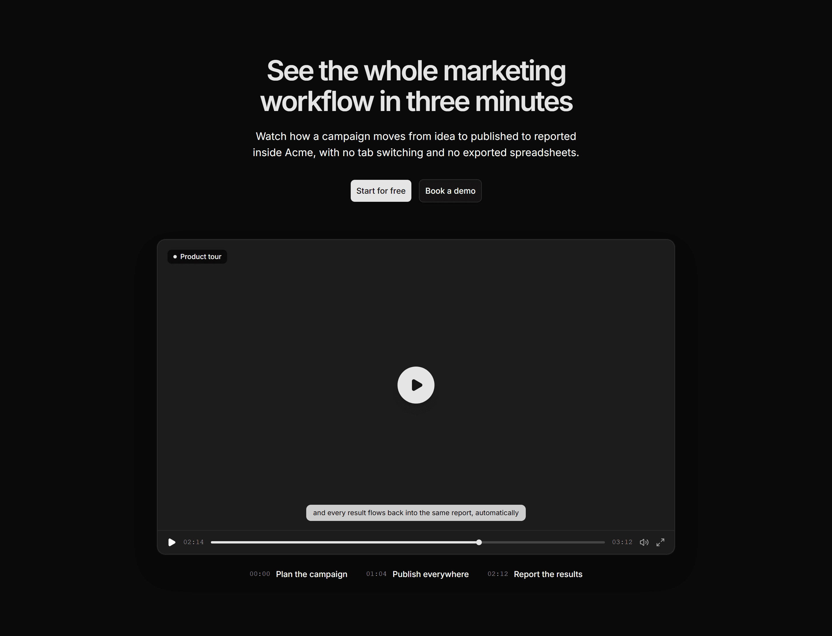 Marketing Hero: Centered With Video Mockup