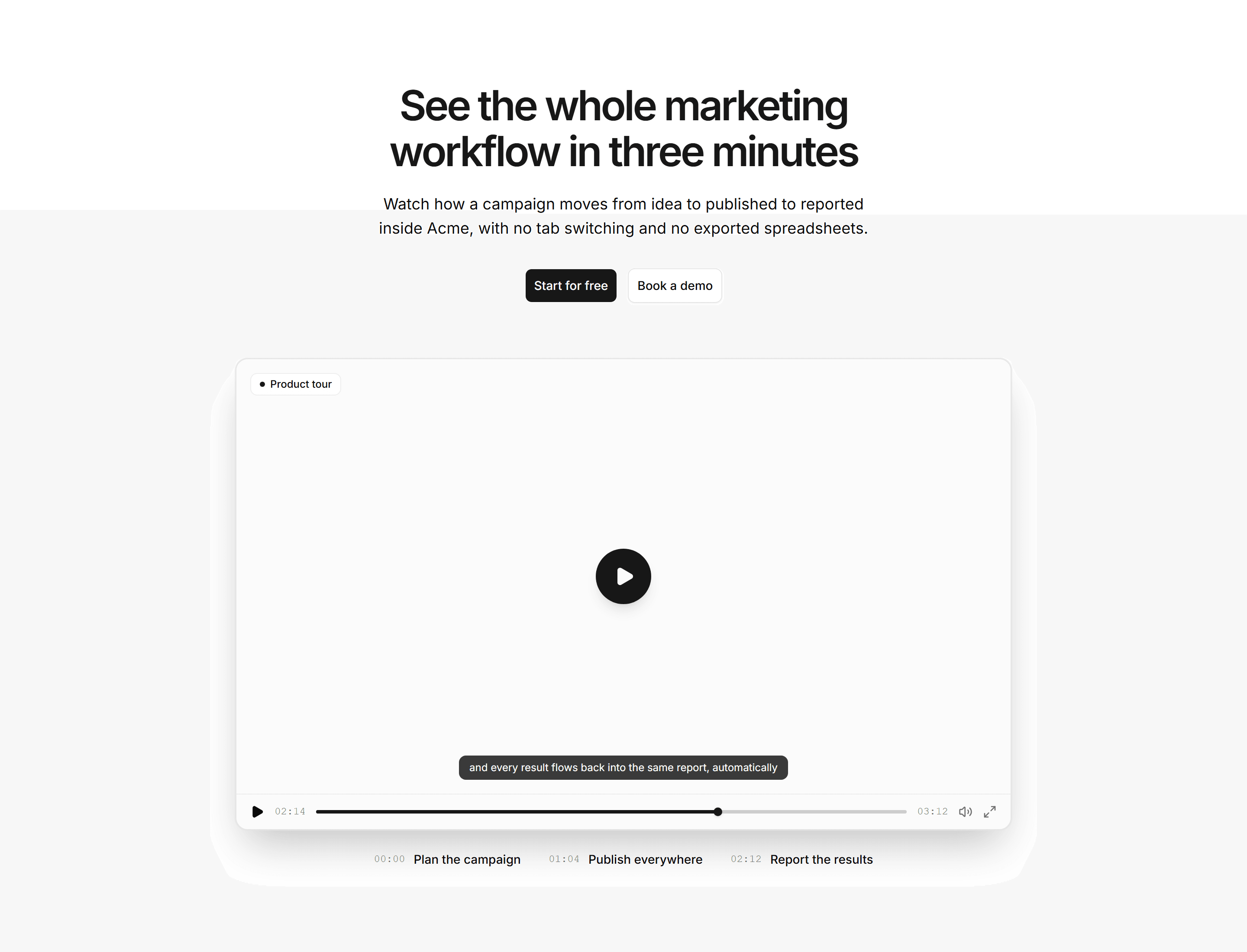 Marketing Hero: Centered With Video Mockup