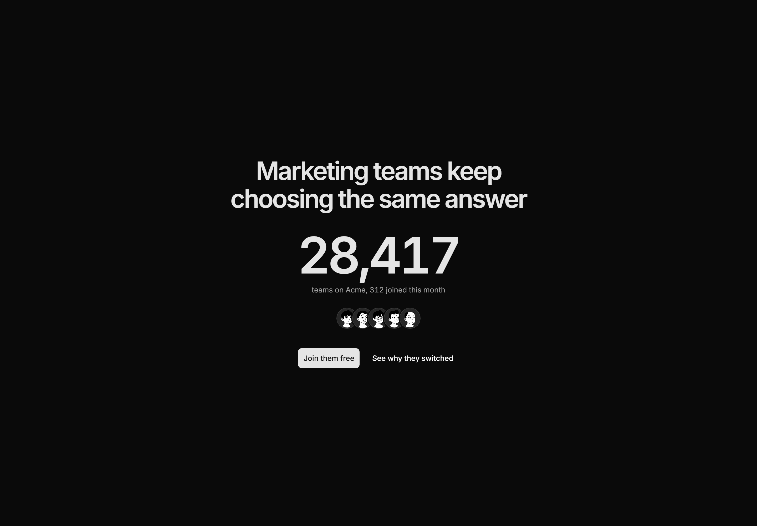 Marketing Hero: With Customer Counter
