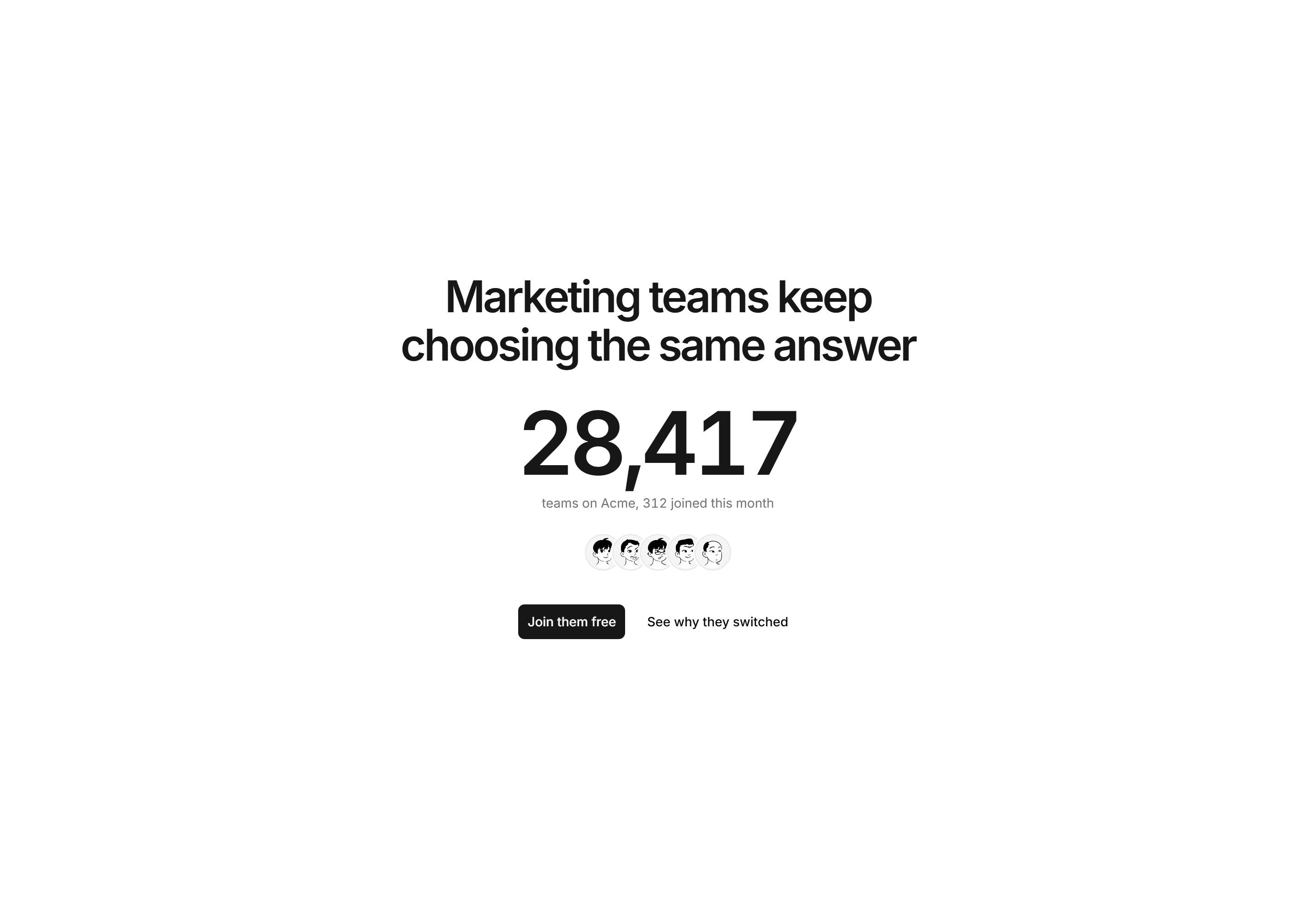 Marketing Hero: With Customer Counter