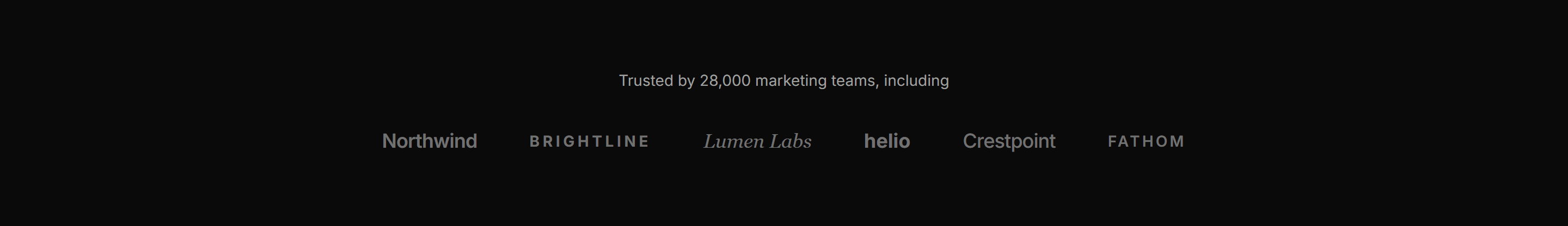 Marketing Logo Cloud: Logos Row Simple