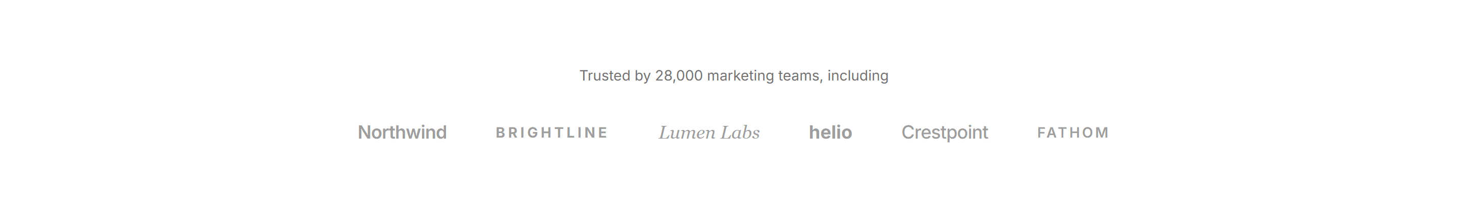 Marketing Logo Cloud: Logos Row Simple