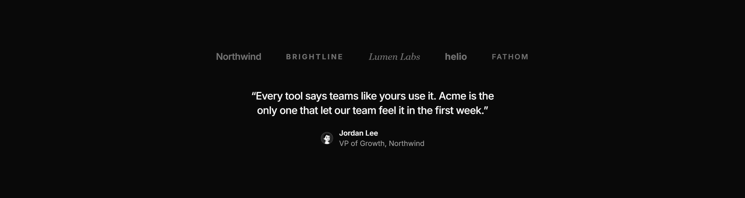 Marketing Logo Cloud: Logos With Quote