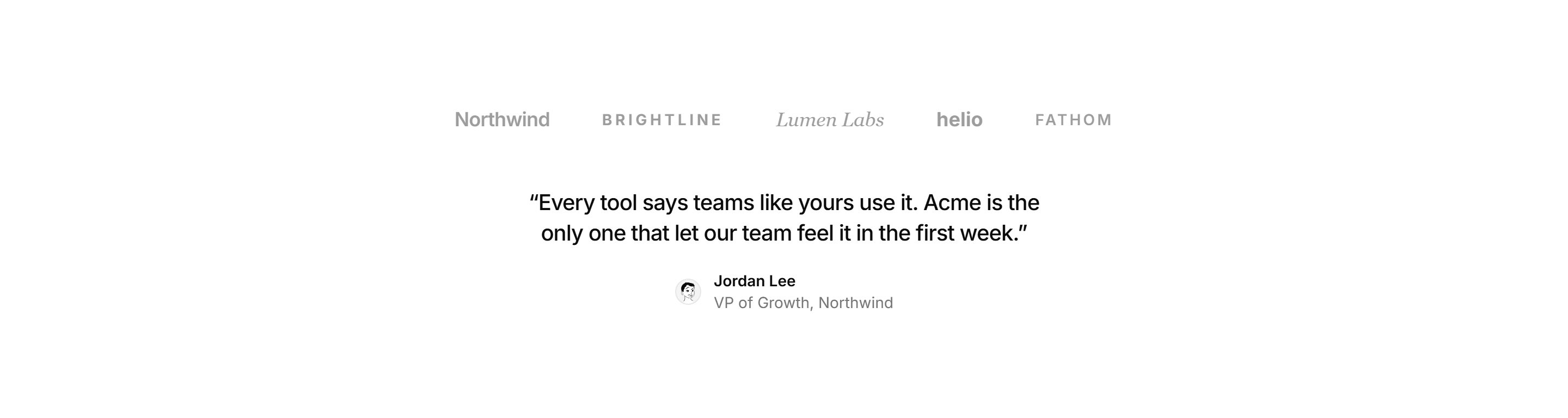 Marketing Logo Cloud: Logos With Quote