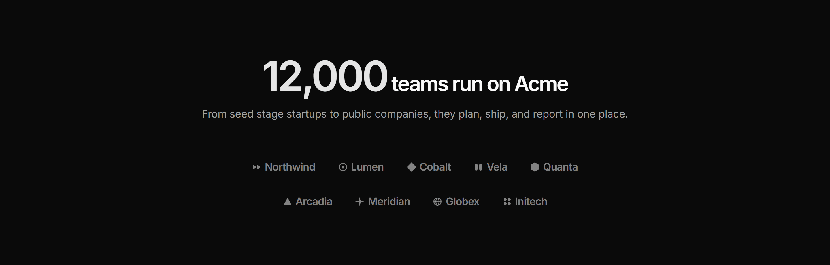 Marketing Logo Cloud: Stat Anchored