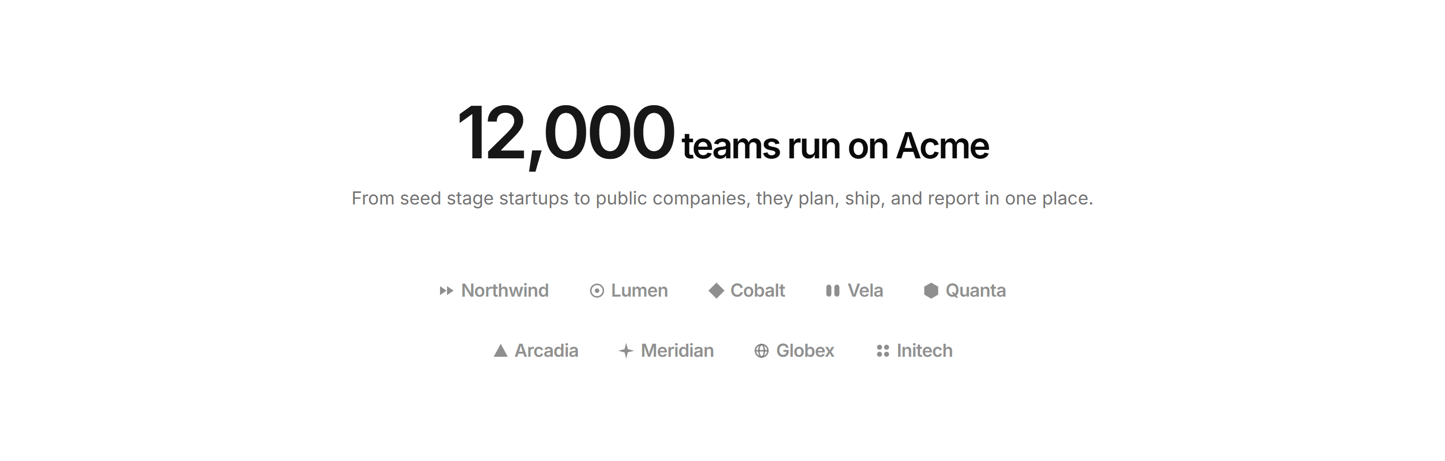 Marketing Logo Cloud: Stat Anchored