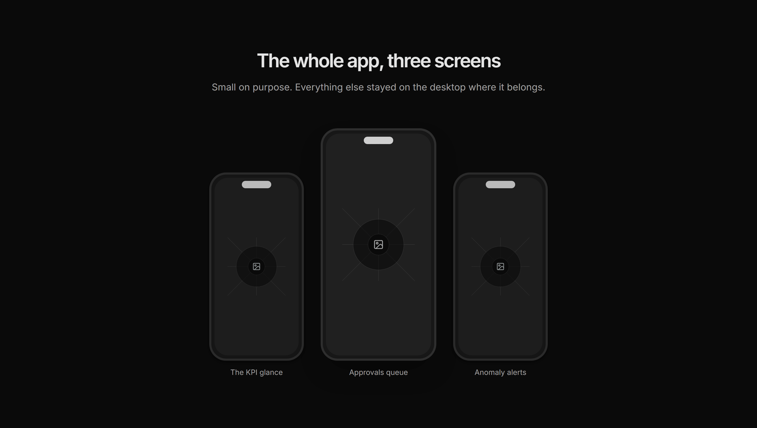 Marketing Mobile App: App Screens Row