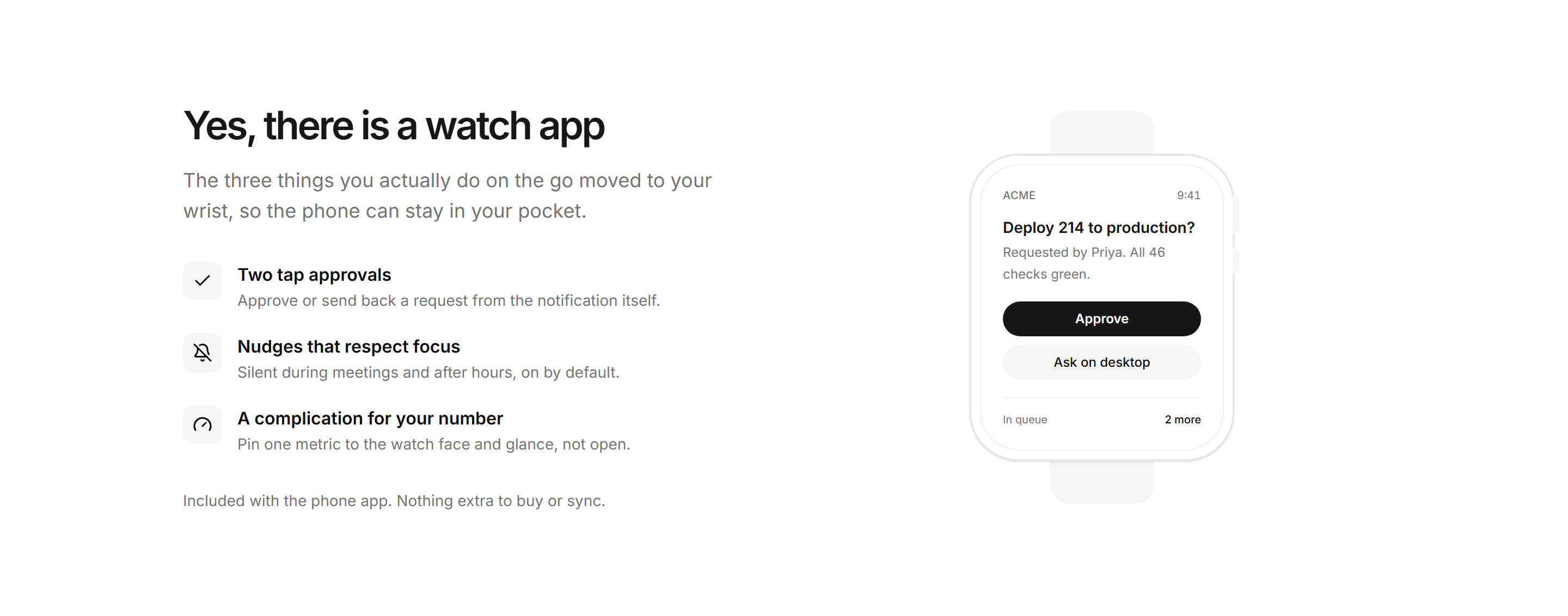 Marketing Mobile App: App Watch Companion