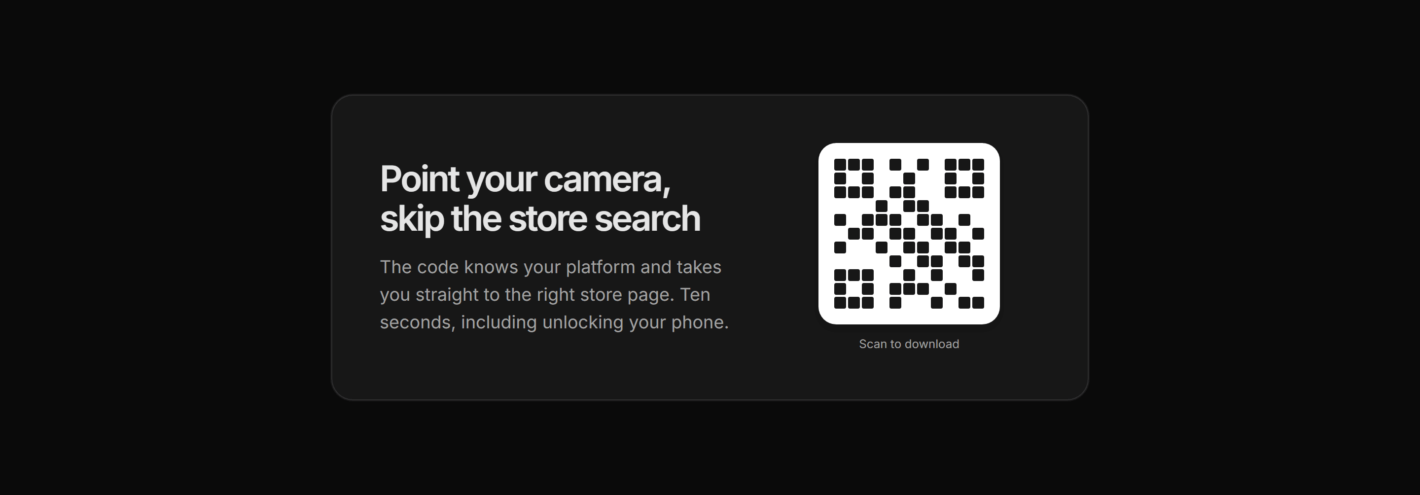 Marketing Mobile App: Qr Download Split