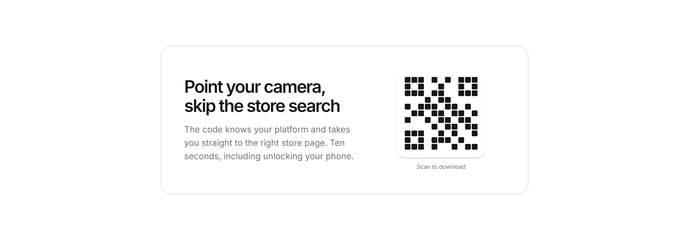 Marketing Mobile App: Qr Download Split