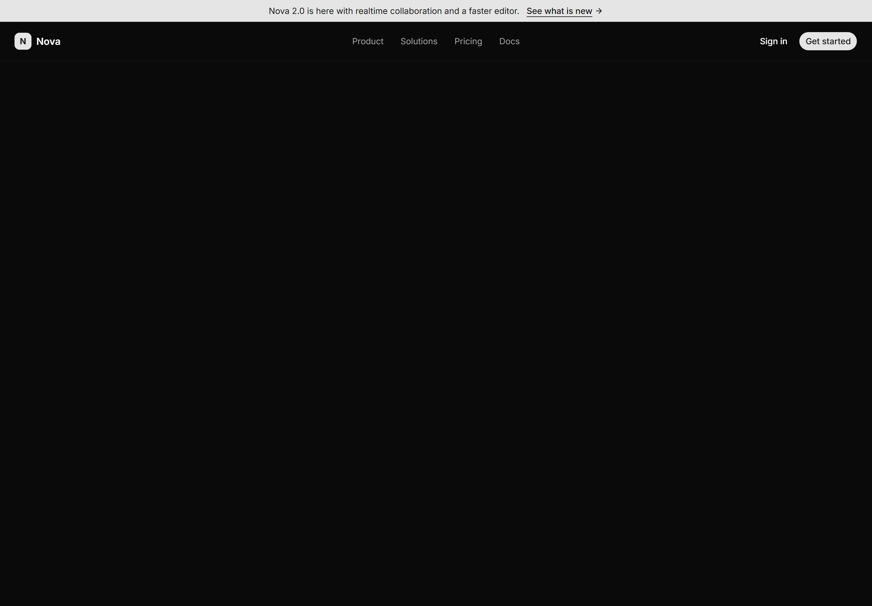 Marketing Navbar: Announcement Bar Nav