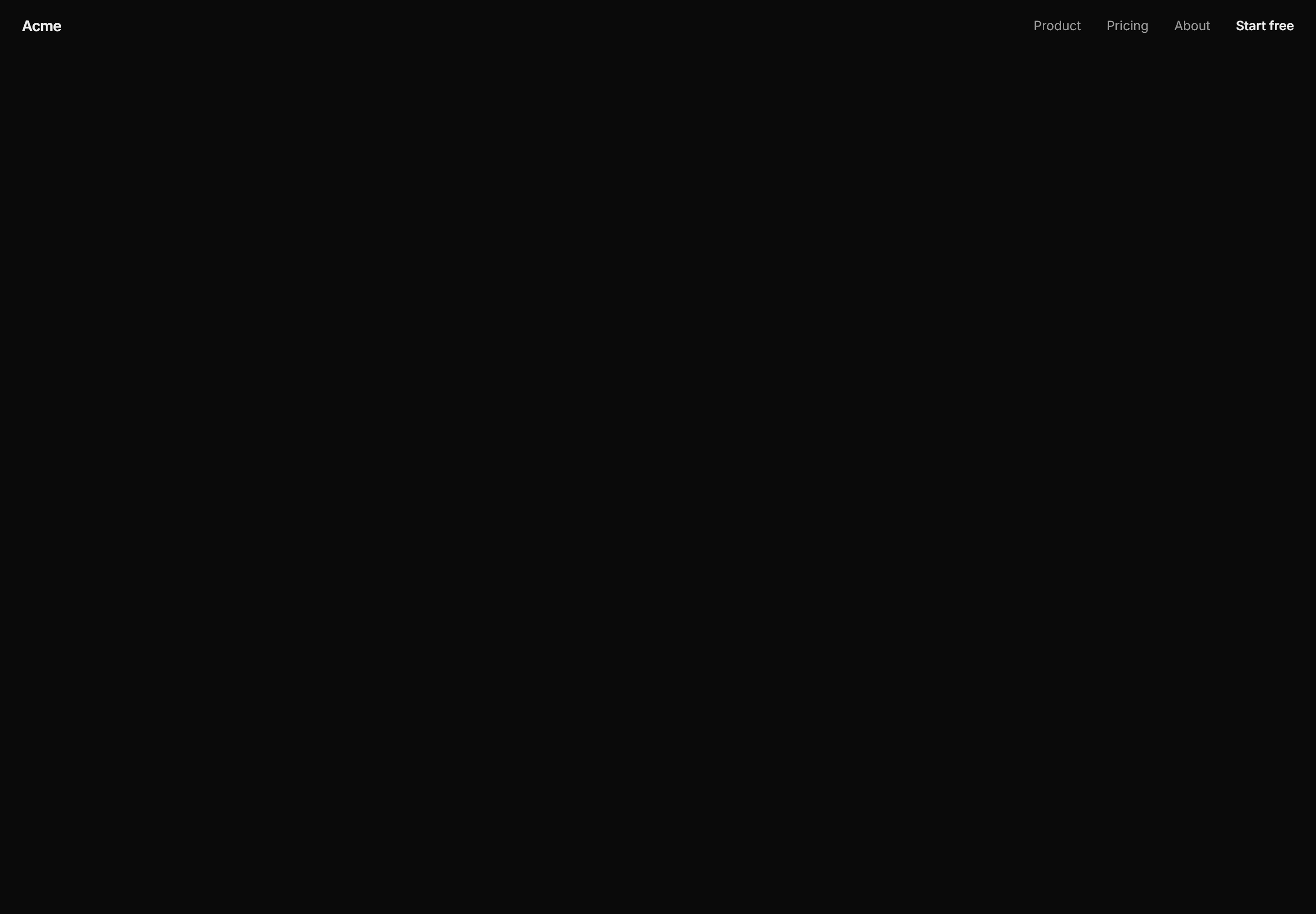 Marketing Navbar: Compact Centered Nav