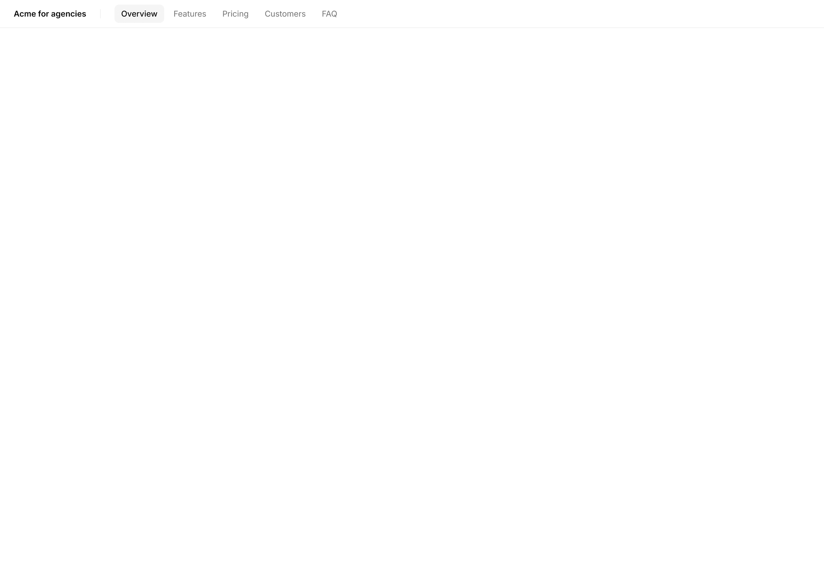 Marketing Navbar: Subnav Section Bar