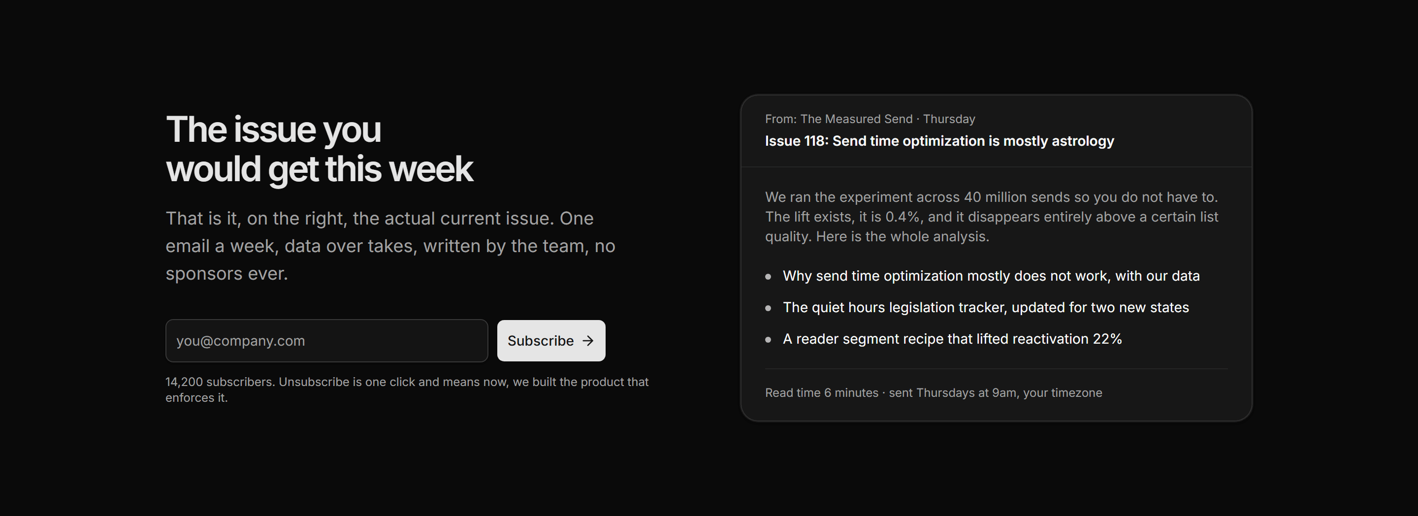 Marketing Newsletter: Issue Preview Split