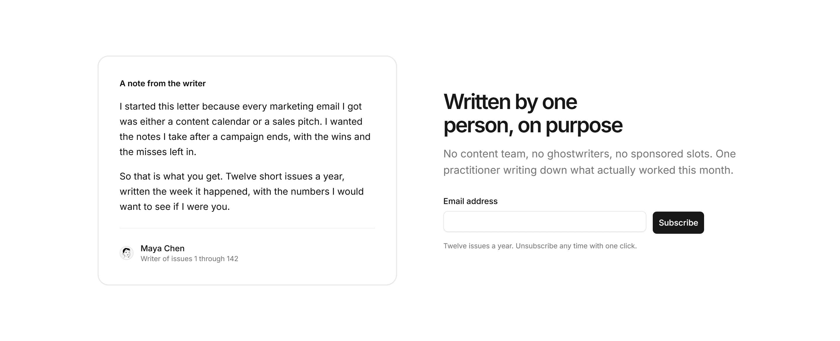 Marketing Newsletter: Newsletter Author Note