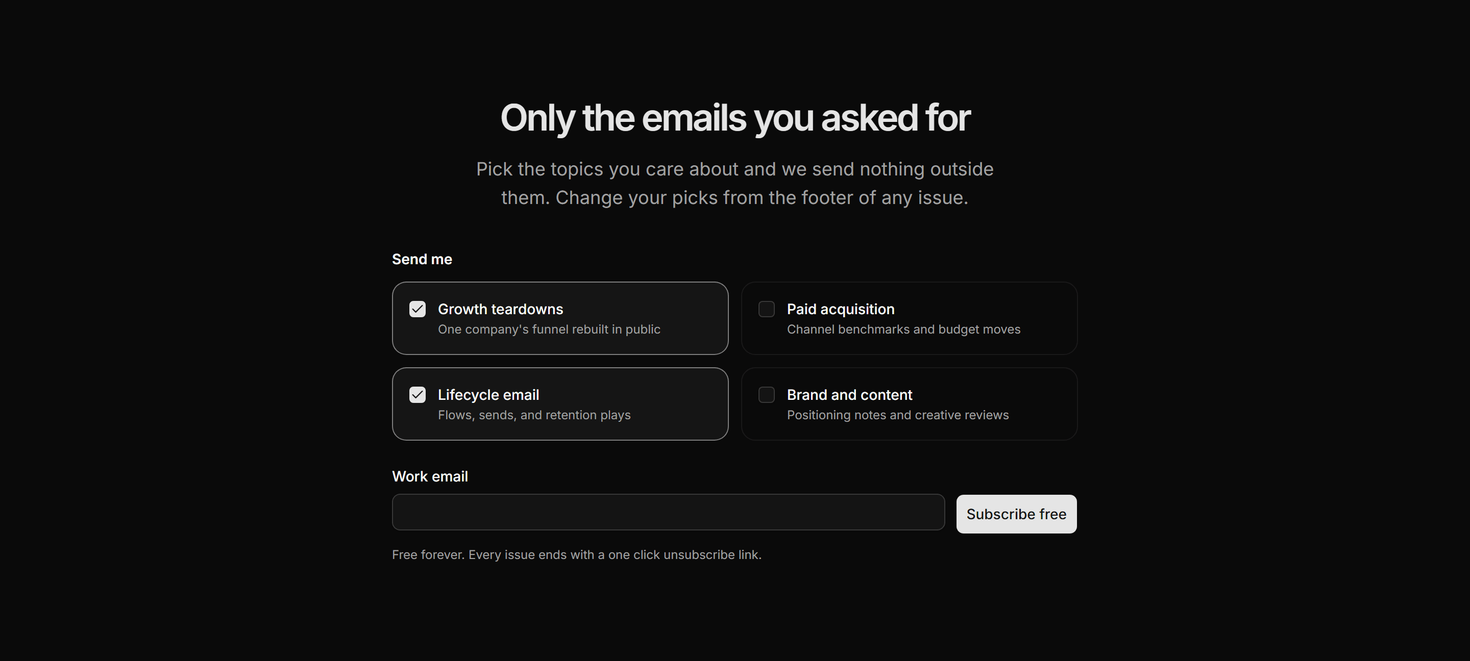 Marketing Newsletter: Newsletter Topic Picker