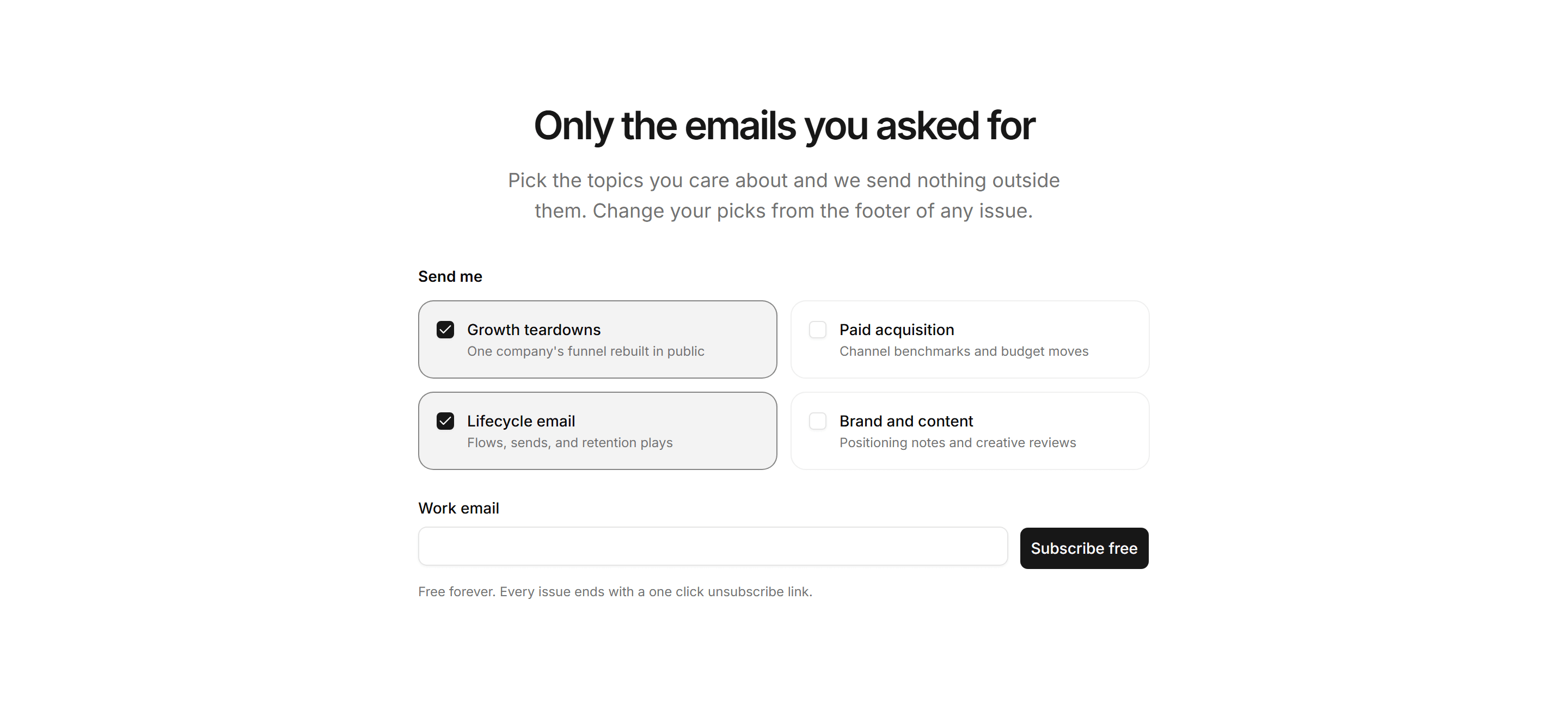 Marketing Newsletter: Newsletter Topic Picker