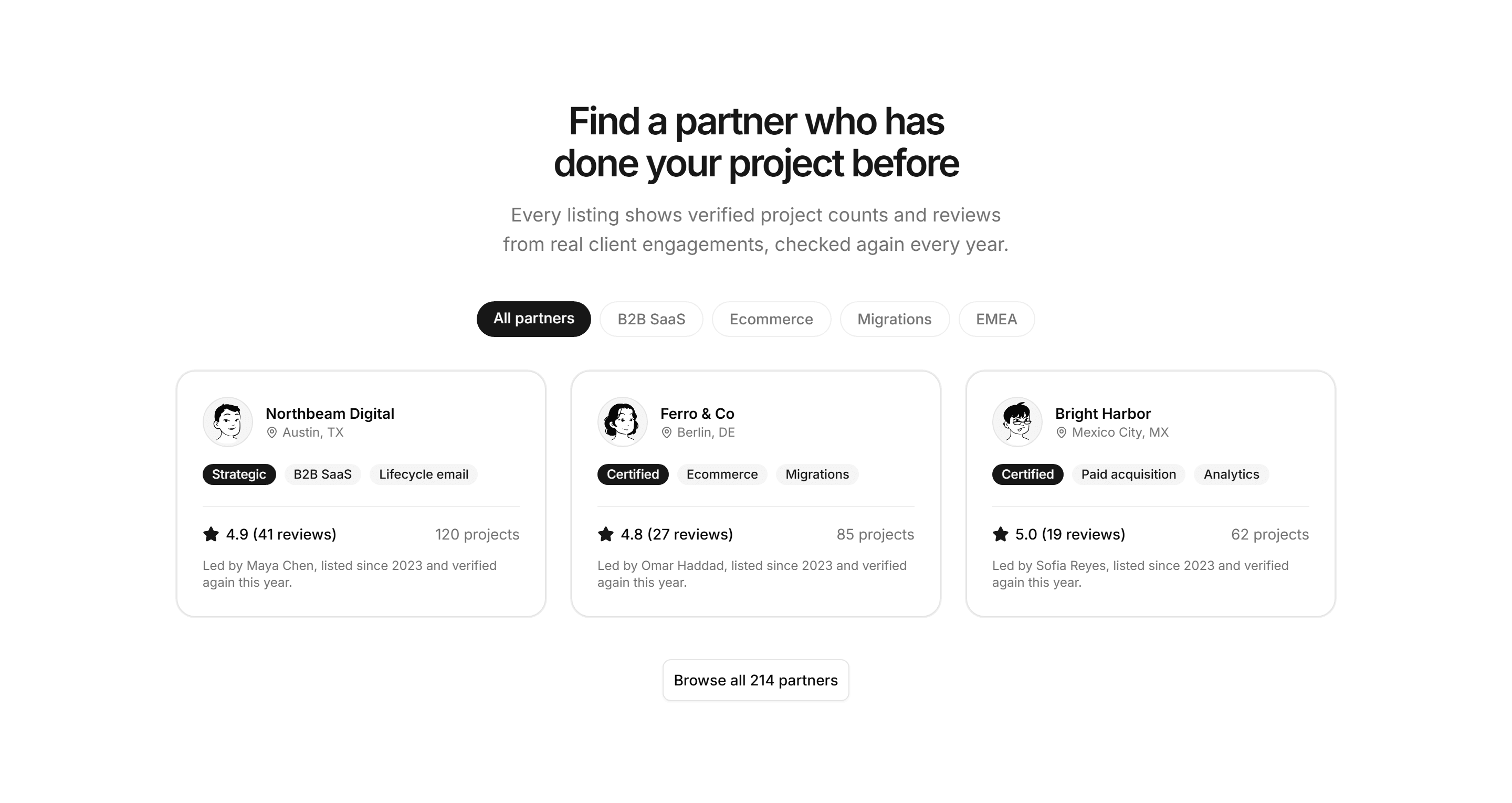 Marketing Partner: Partner Directory Preview