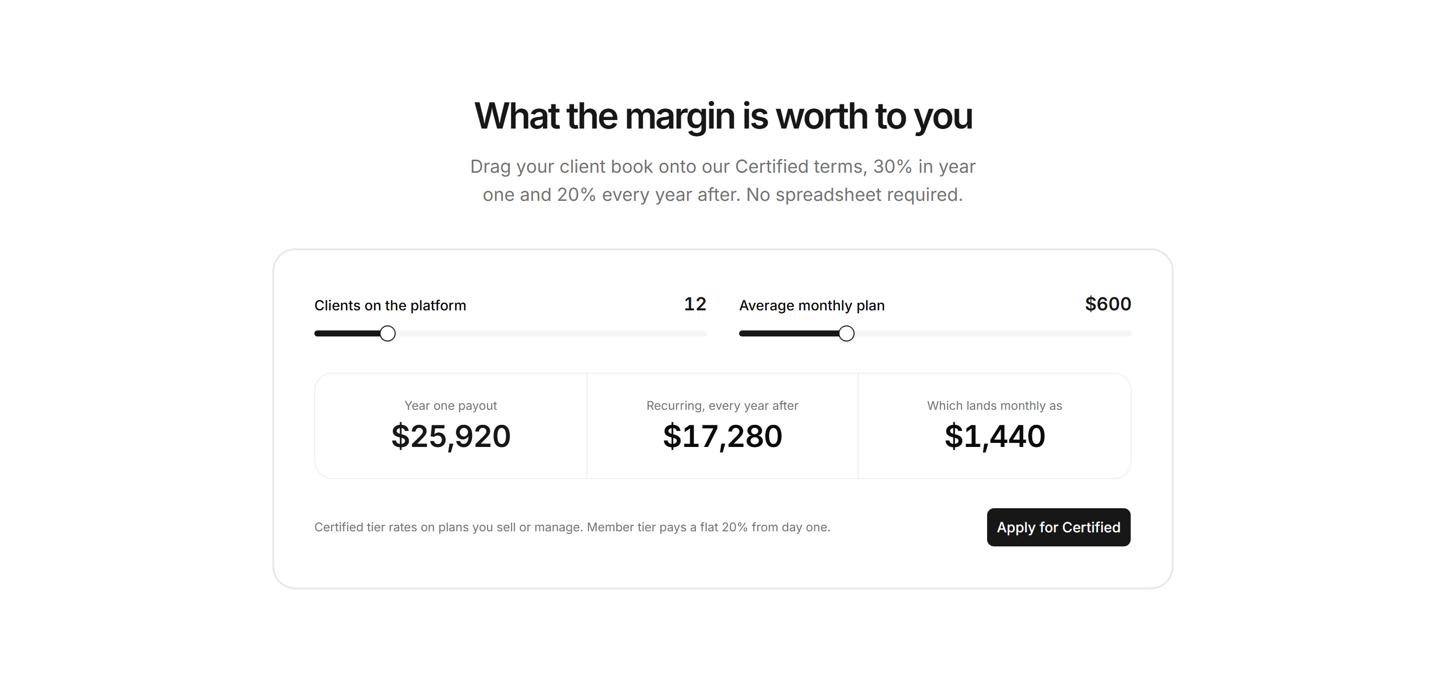 Marketing Partner: Partner Earnings Calculator
