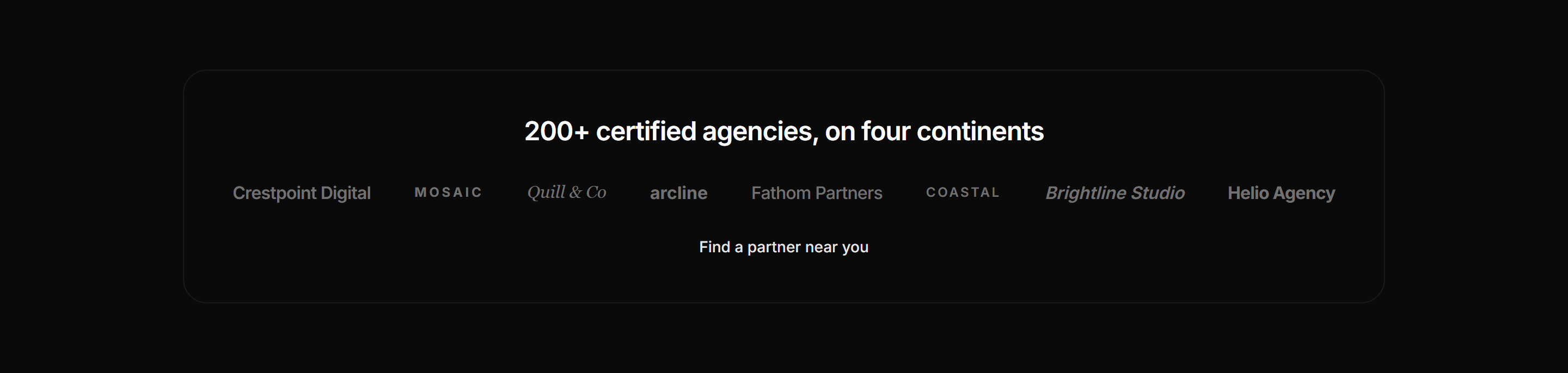 Marketing Partner: Partner Logos Band