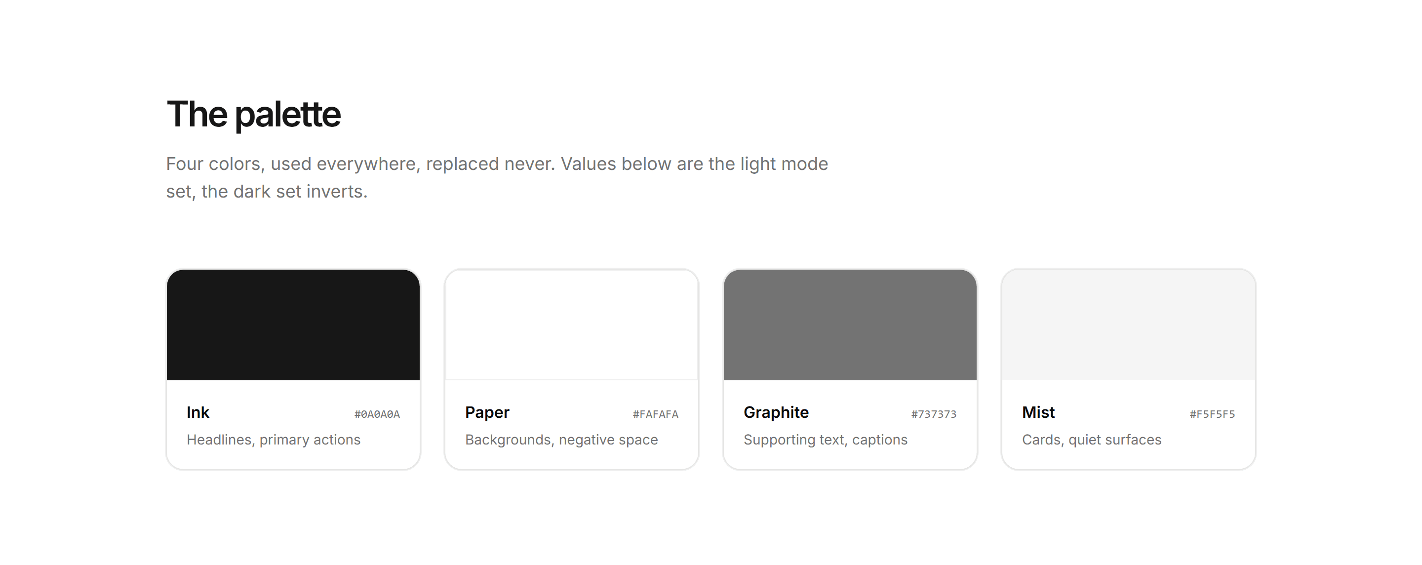 Marketing Press Kit: Brand Colors Grid