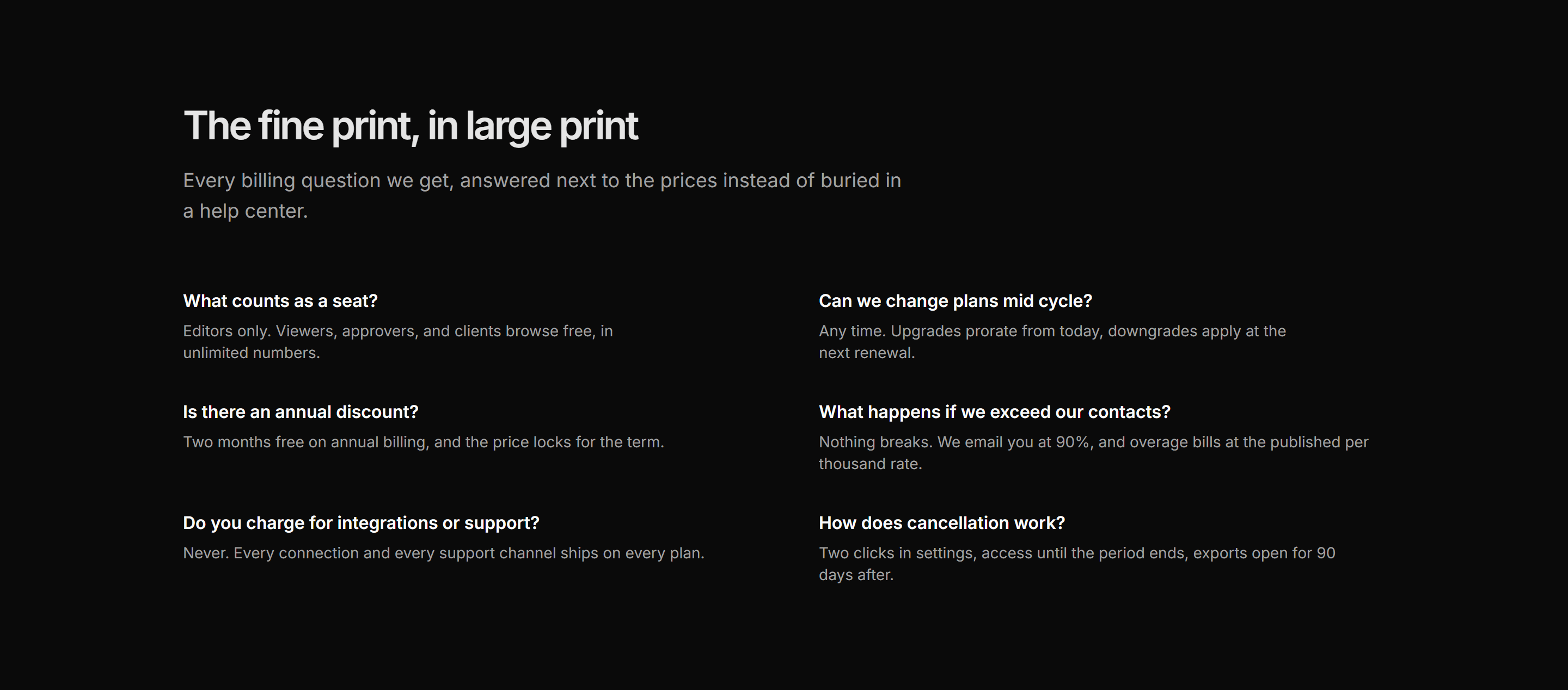 Marketing Pricing: Pricing Faq Inline