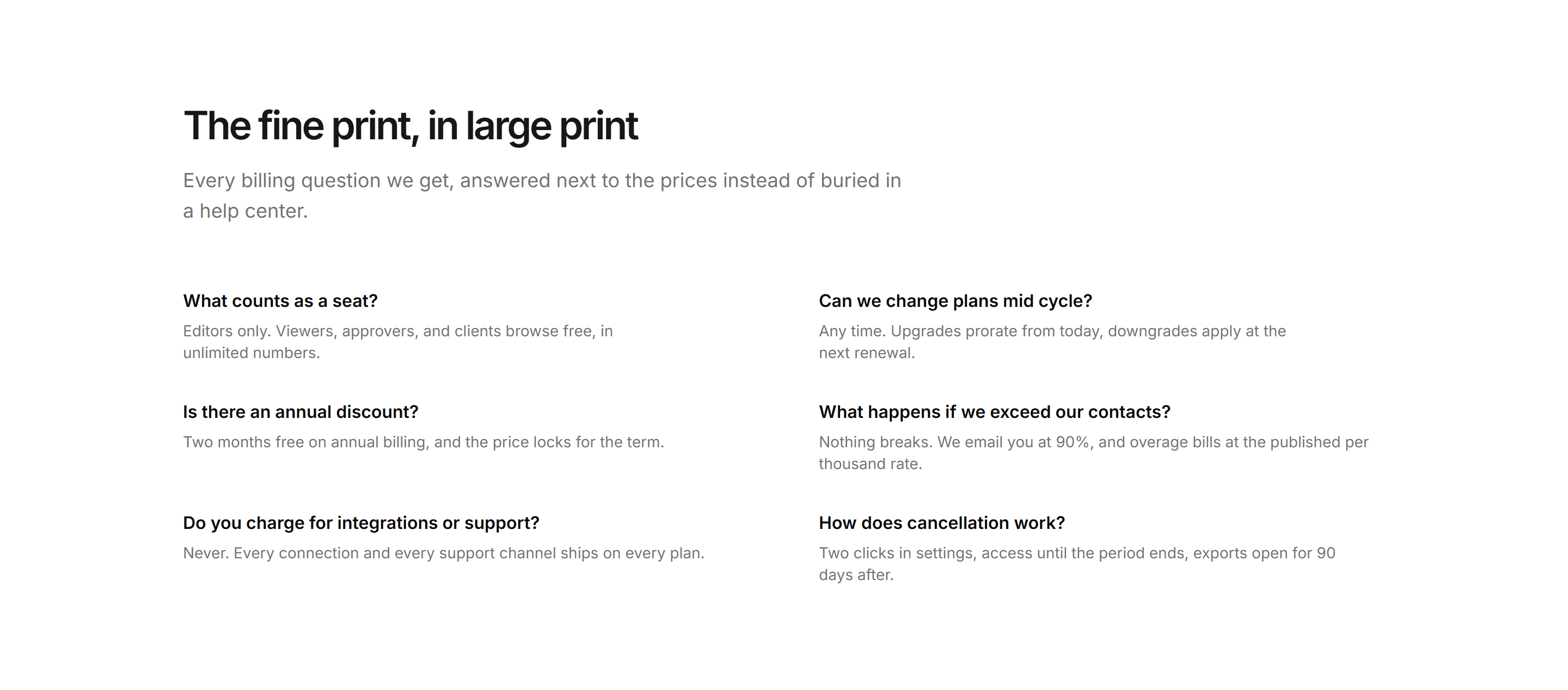 Marketing Pricing: Pricing Faq Inline