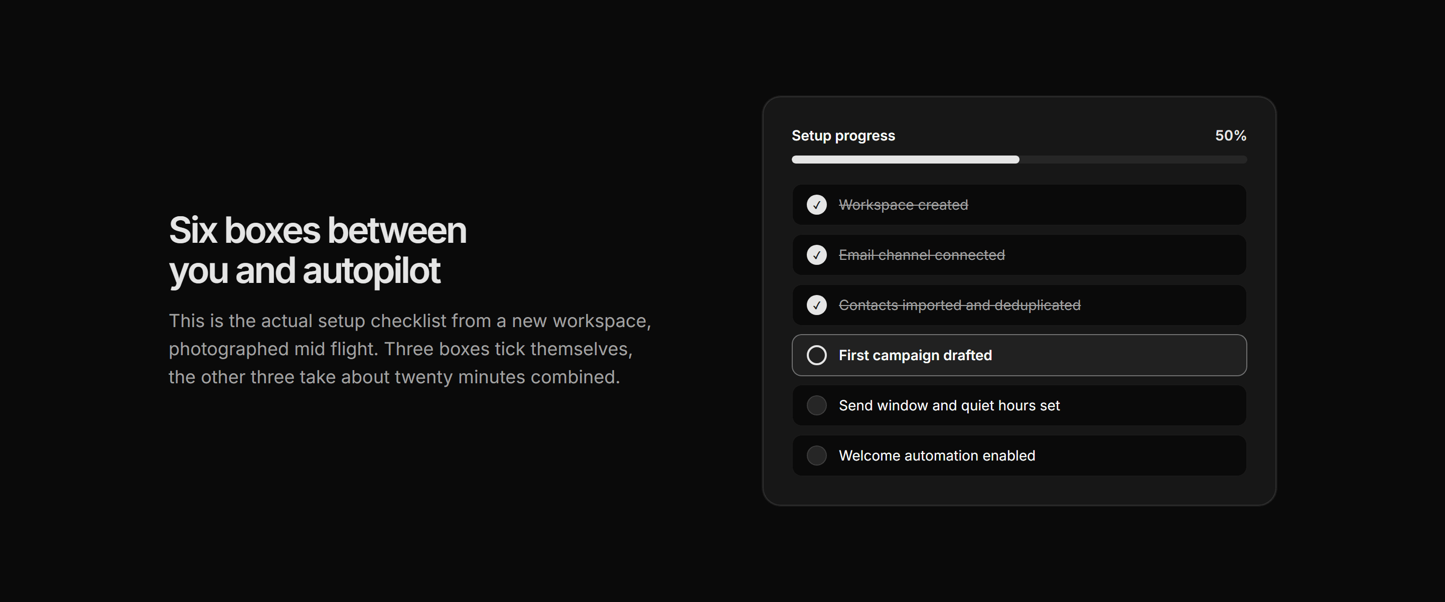 Marketing How It Work: Checklist With Progress