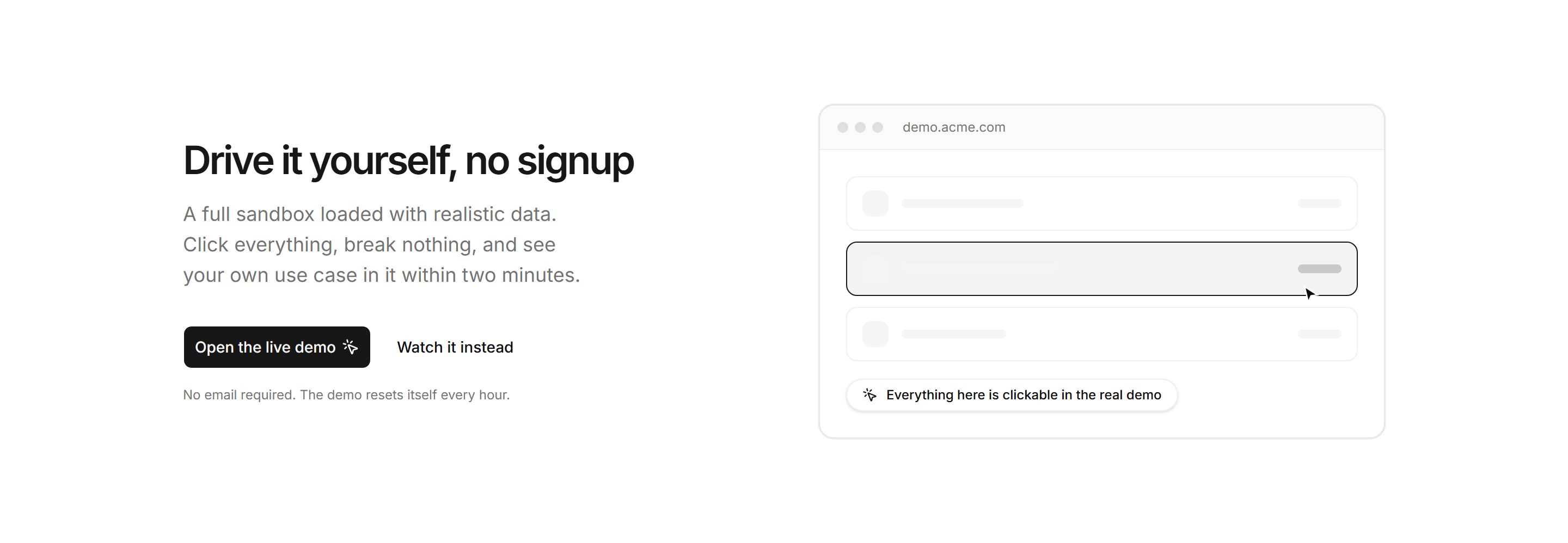 Marketing Product Tour: Demo Teaser Split