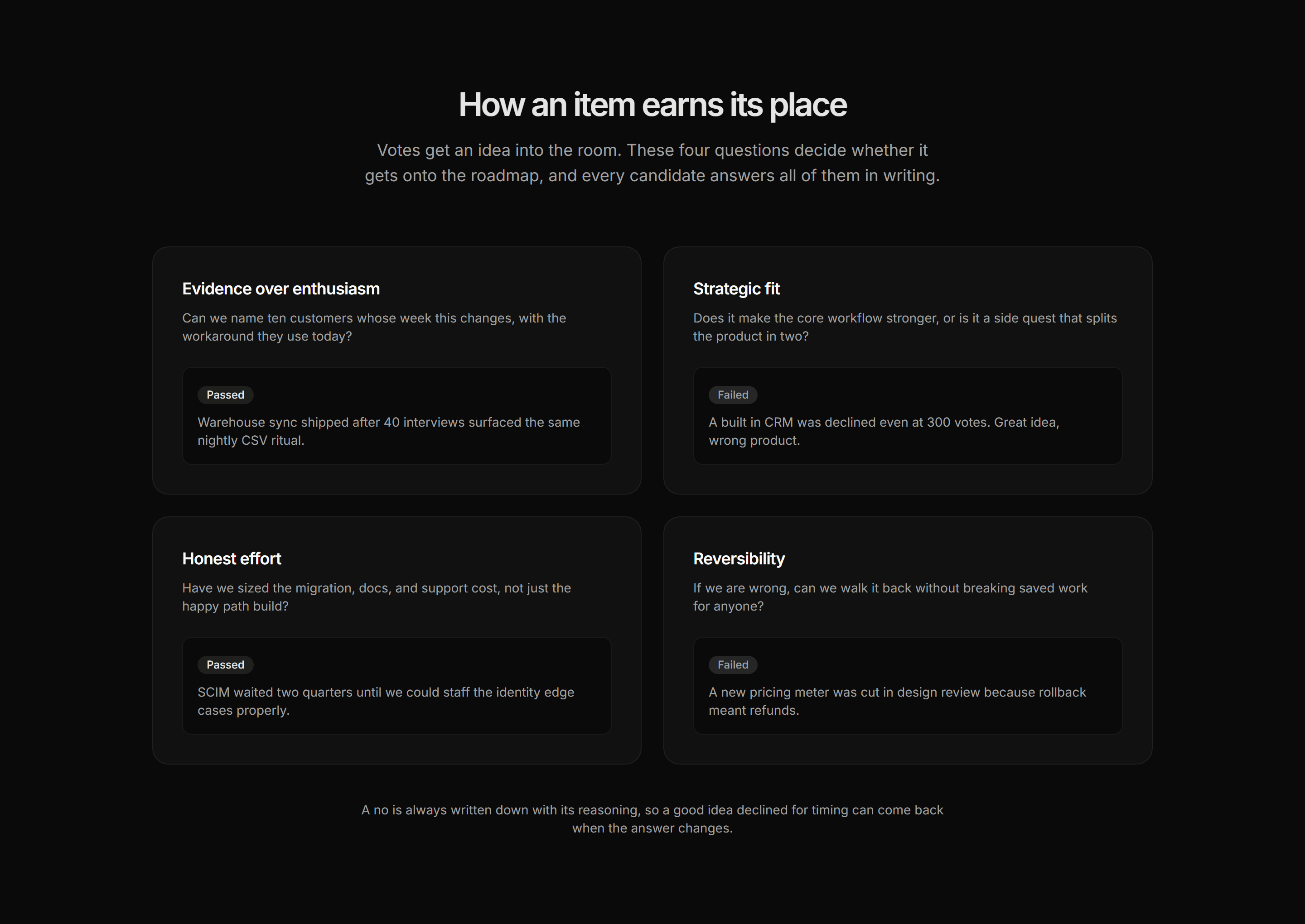 Marketing Roadmap: Prioritization Criteria