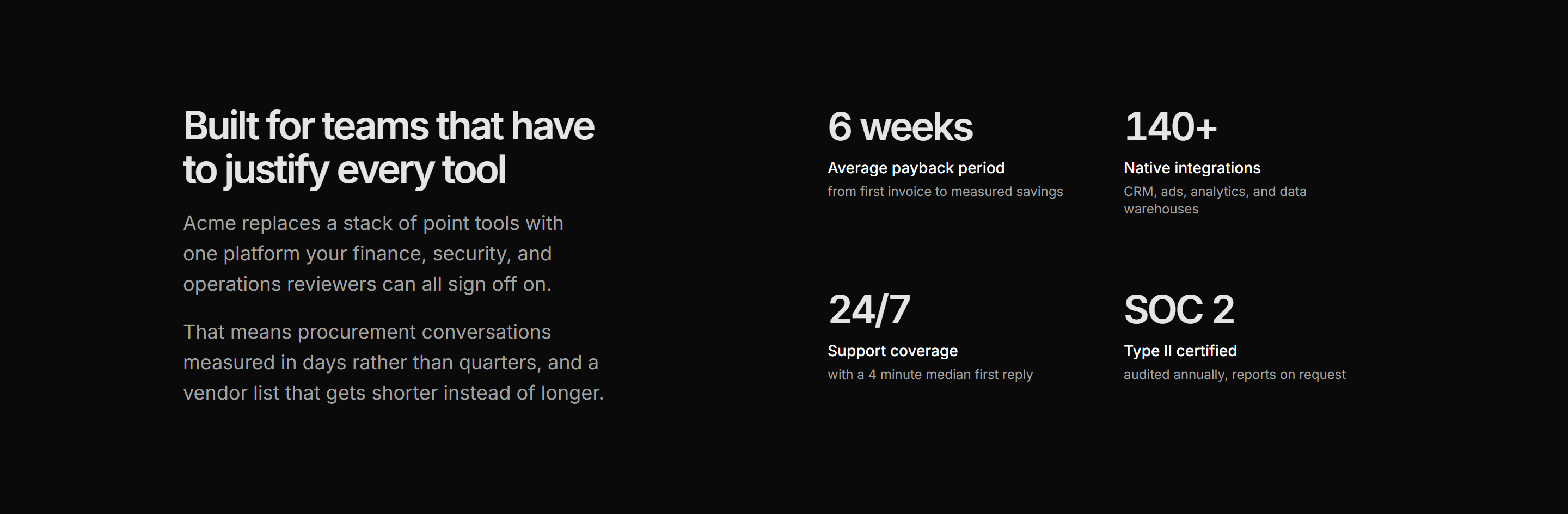 Marketing Stat: Split Numbers With Copy