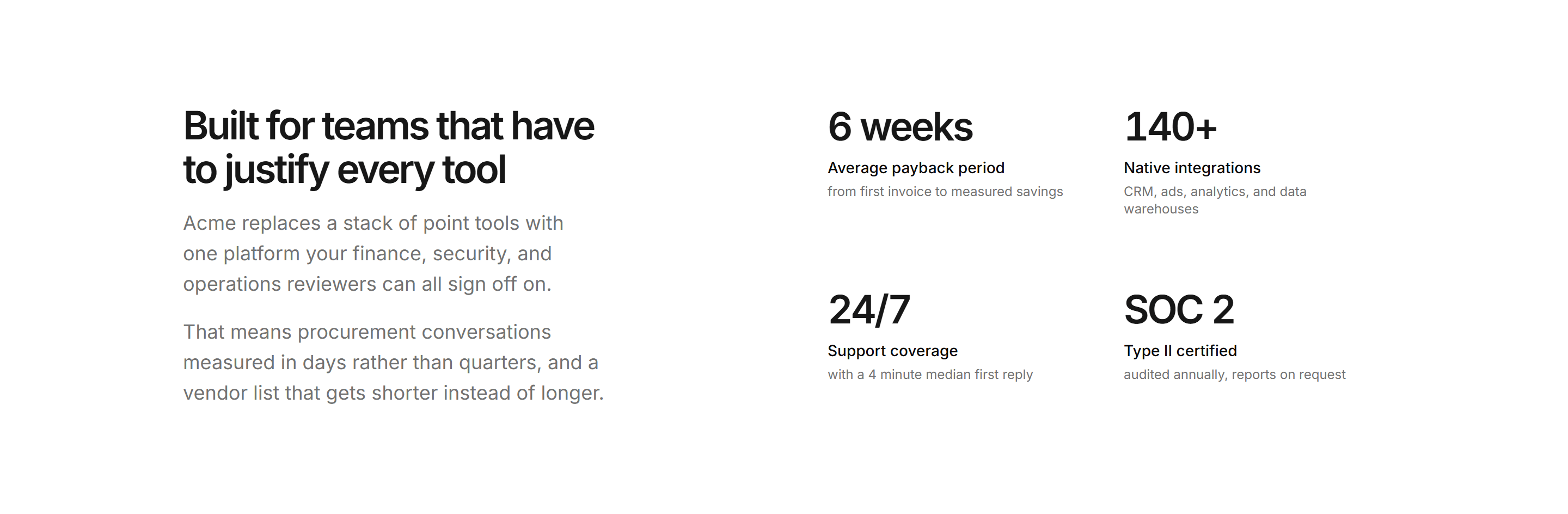 Marketing Stat: Split Numbers With Copy