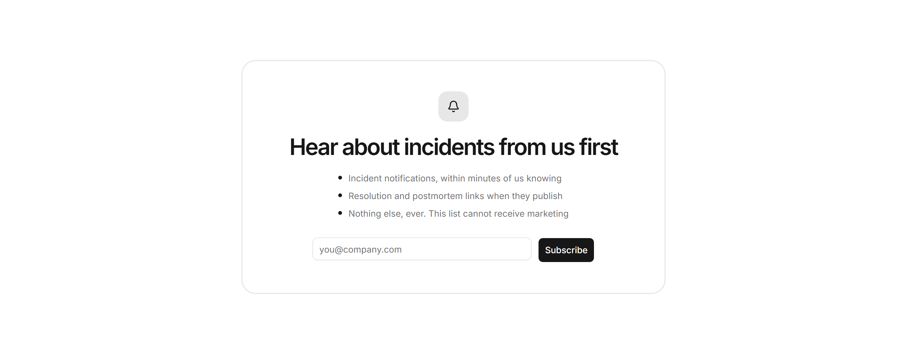 Marketing Statu: Subscribe To Updates