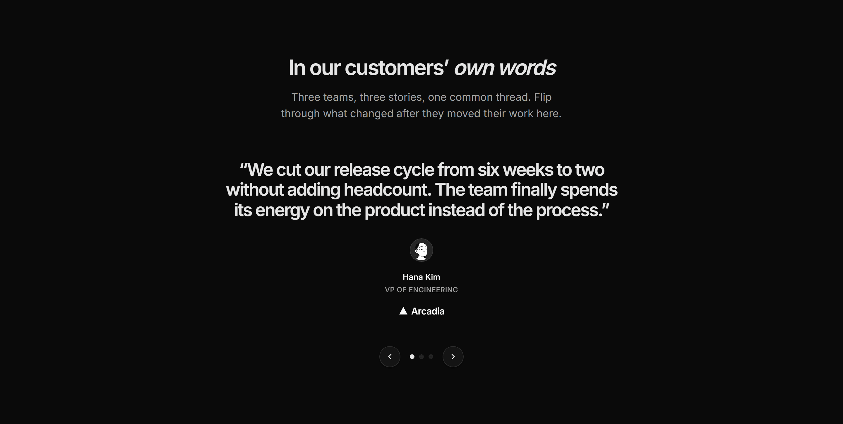 Marketing Testimonial: Quote Carousel