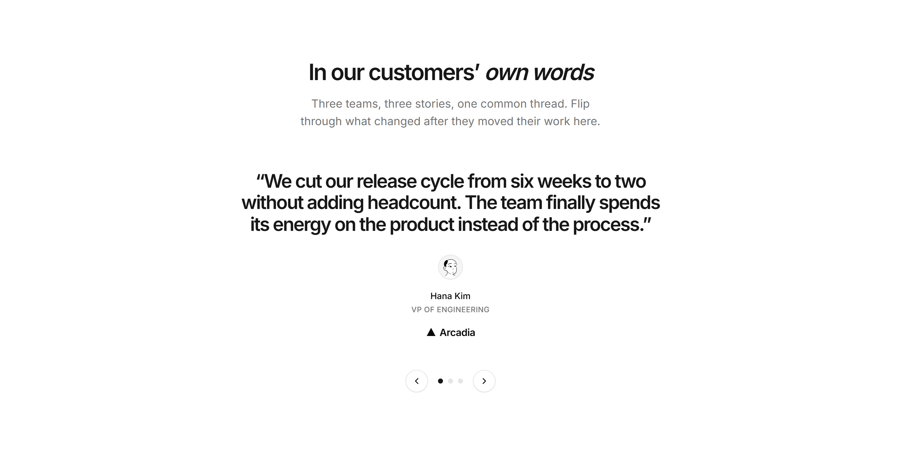 Marketing Testimonial: Quote Carousel