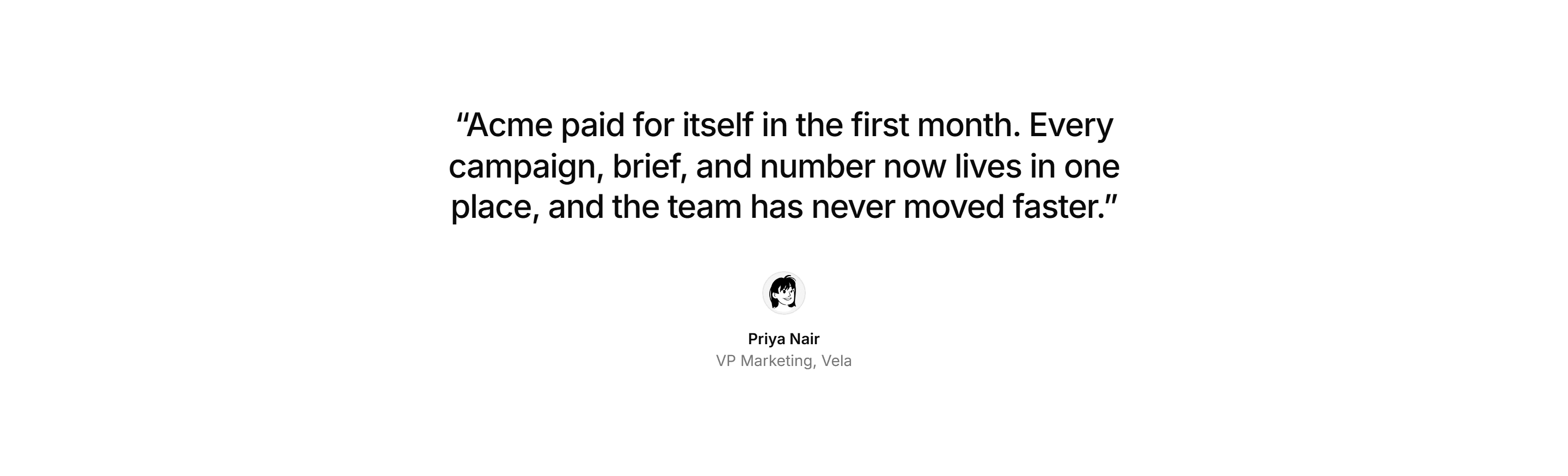 Marketing Testimonial: Single Quote Banner