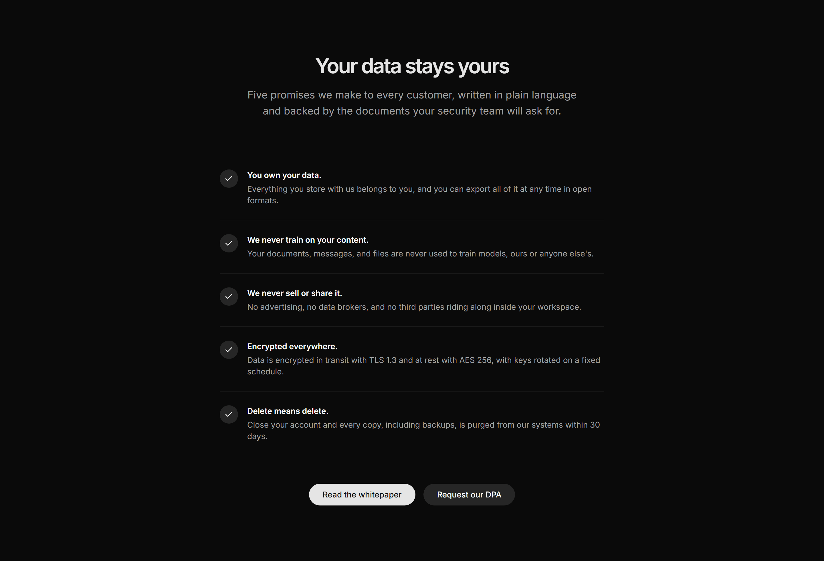 Marketing Trust and Security: Data Promise