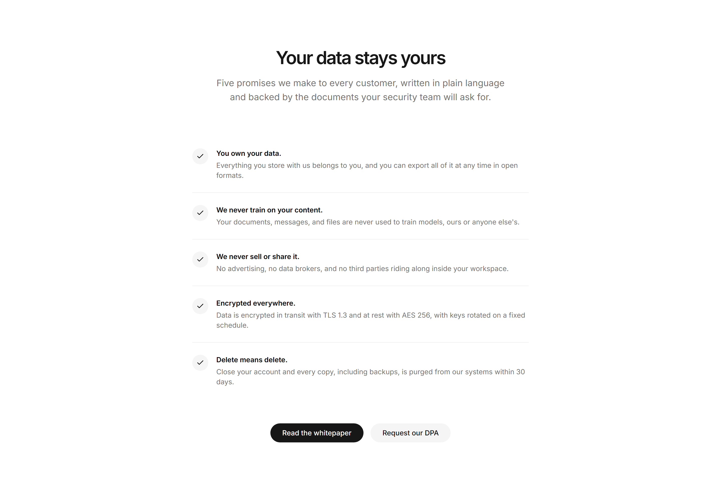 Marketing Trust and Security: Data Promise