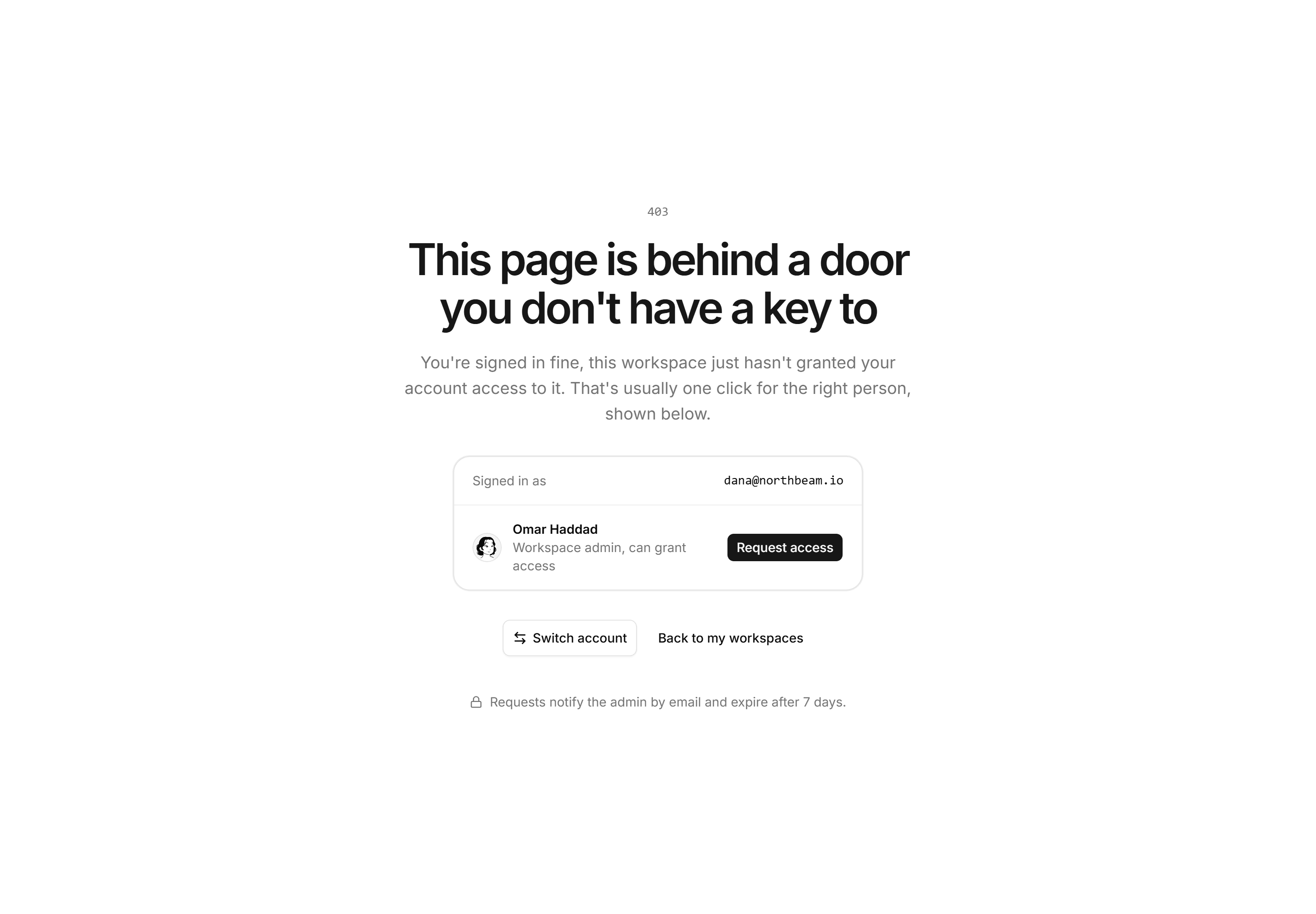 Marketing Utility Page: Access Denied 403