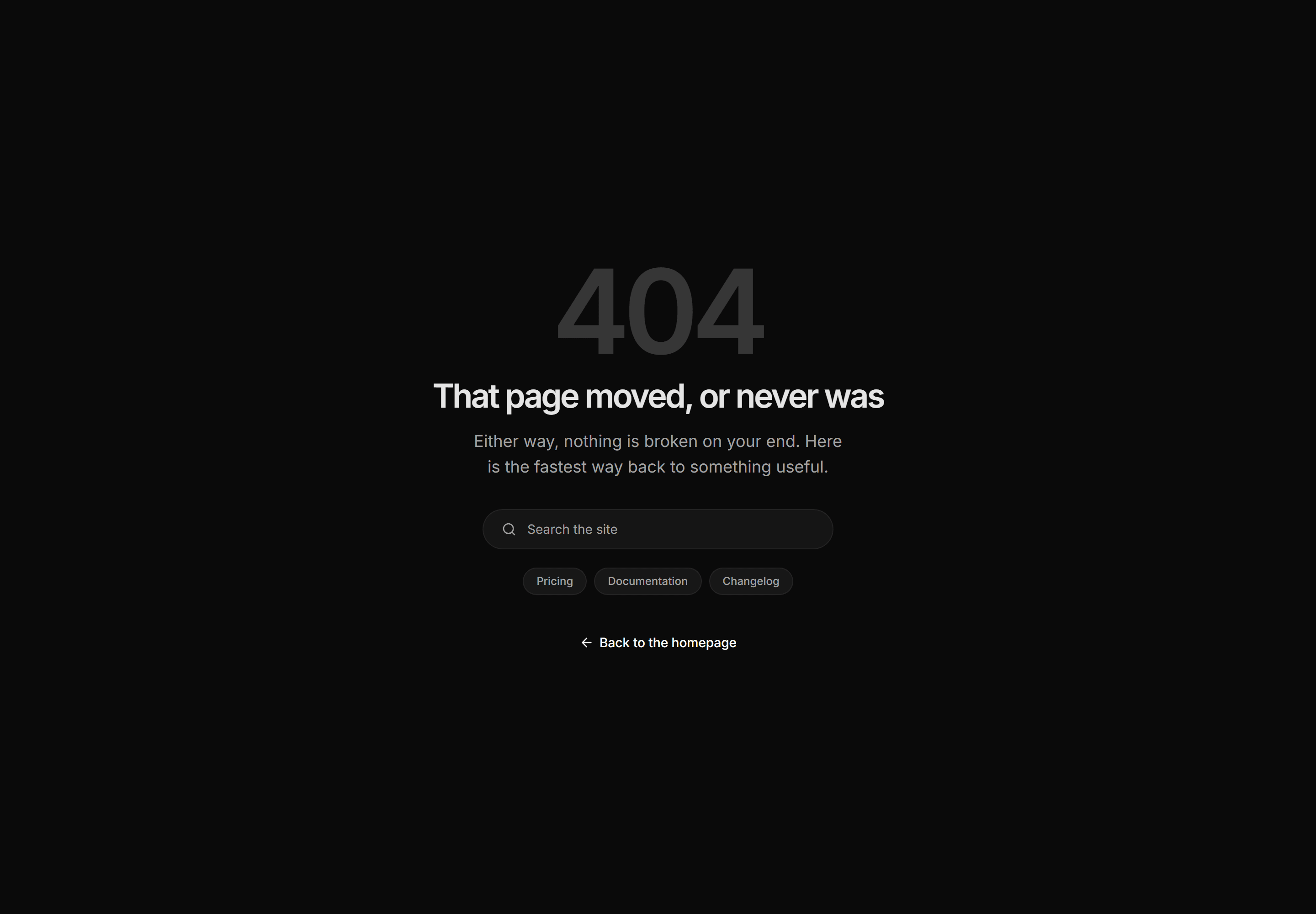 Marketing Utility Page: Not Found 404
