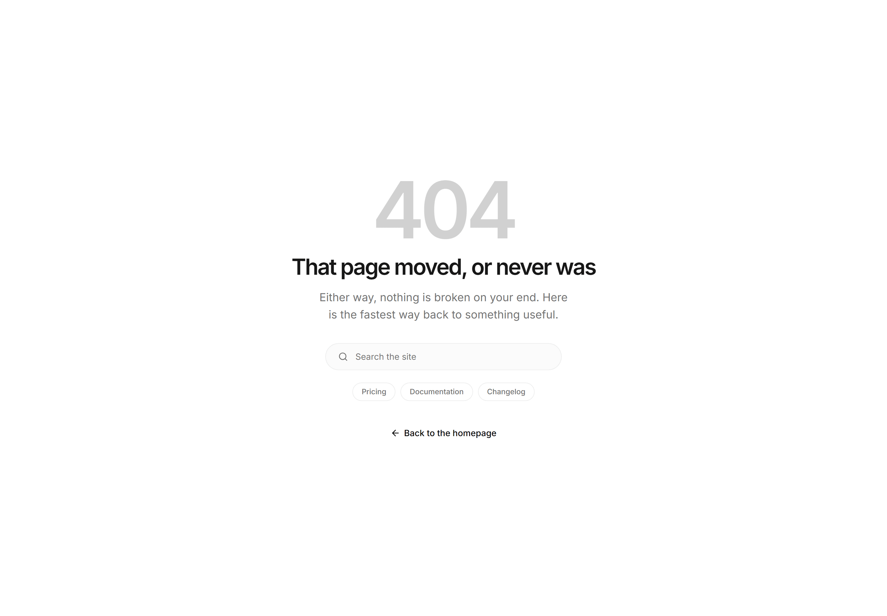 Marketing Utility Page: Not Found 404