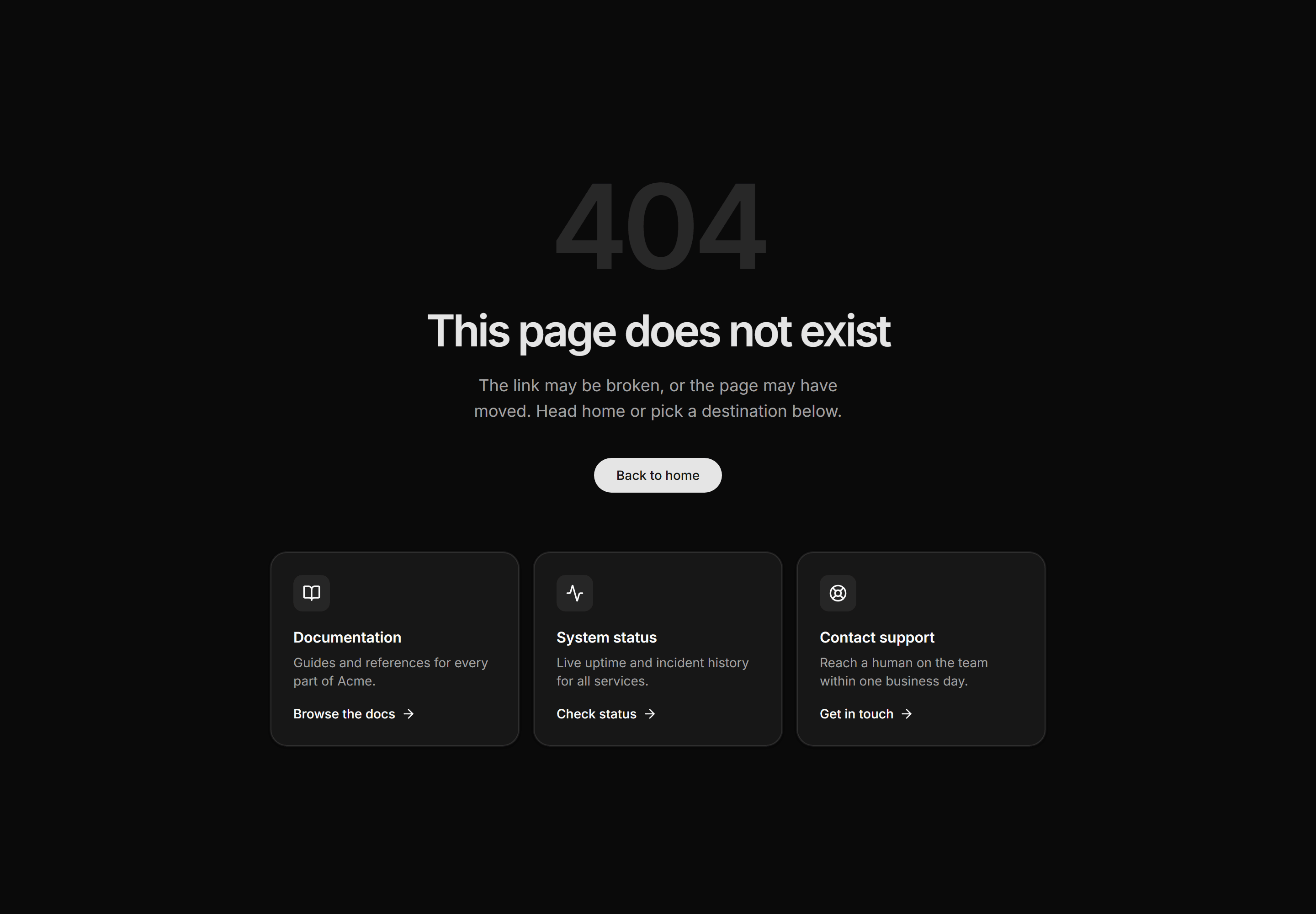 Marketing Utility Page: Not Found Directory